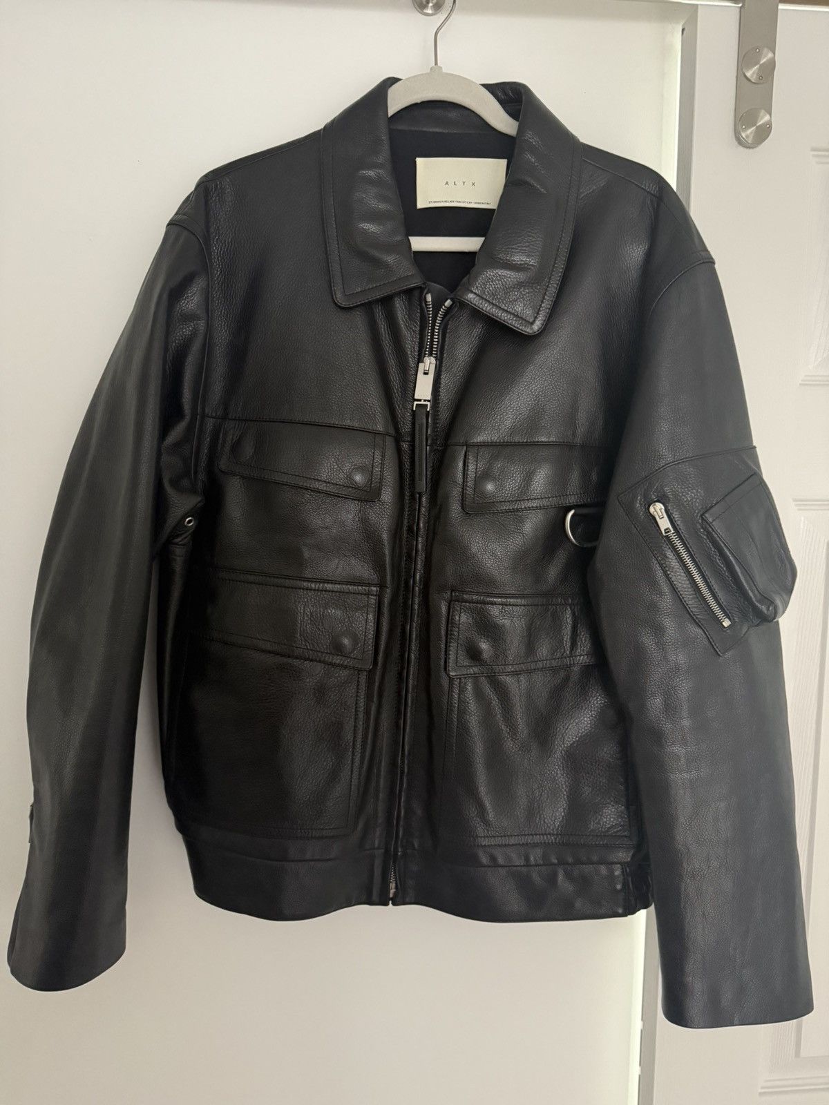 1017 ALYX 9SM Alyx Green Leather Varsity Jacket | Grailed