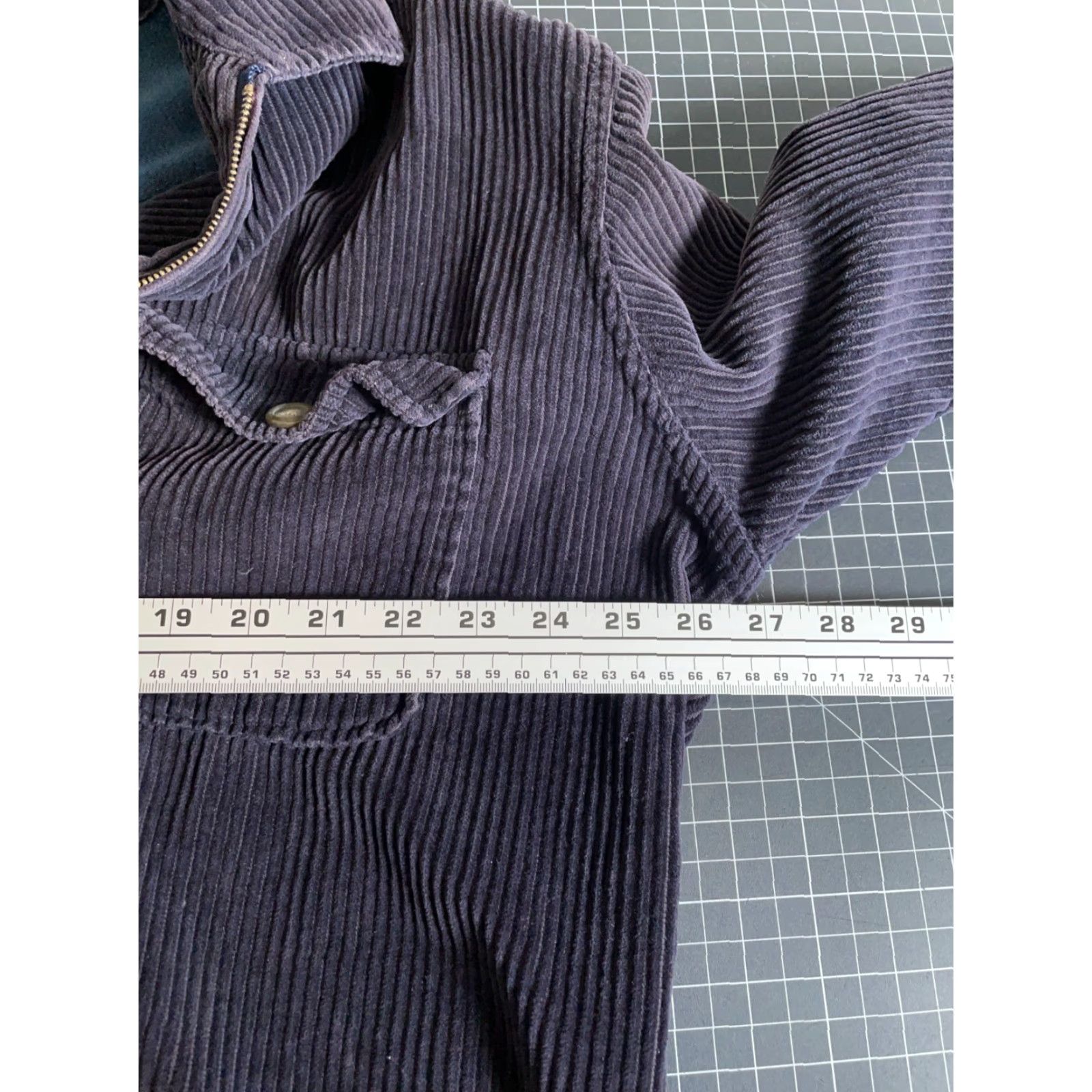American Eagle Outfitters American Eagle Corduroy Zip Shirt Jacket Mens XL Black Faded Unlined Shacket Size US XL / EU 56 / 4 - 5 Thumbnail