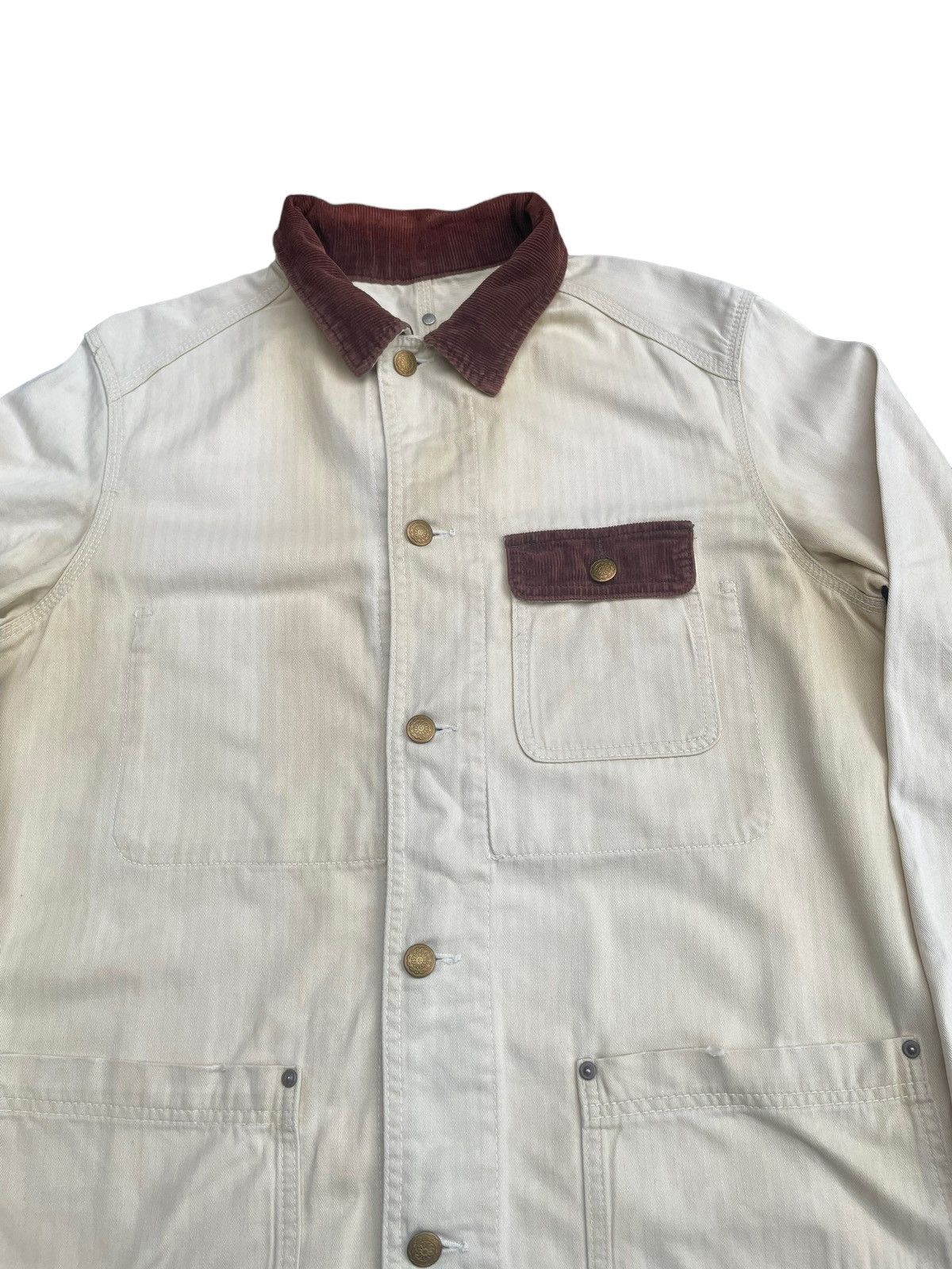 Japanese Brand Takeo Kikuchi Herringbone Twill Chore Jacket Size US M / EU 48-50 / 2 - 3 Thumbnail