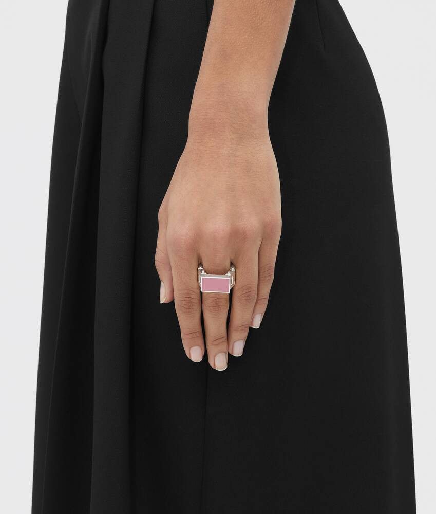 Bottega Veneta o1n1vont1124 Size: 13 / Ring in Pink/Silver Size ONE SIZE - 4 Thumbnail