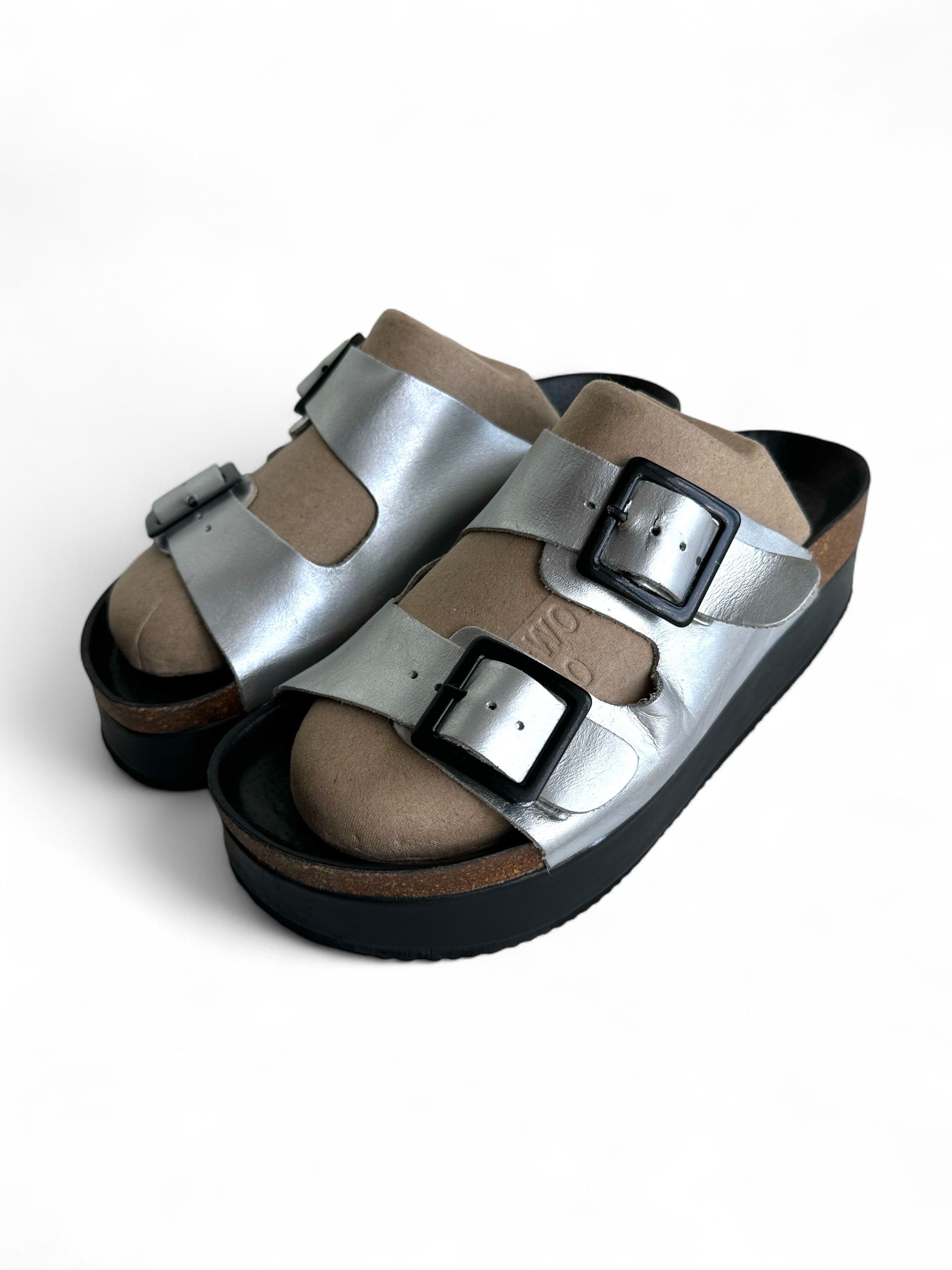 Topshop Top Shop Leather Platform Sandals EU 38 Size US 7 / IT 37 - 2 Thumbnail