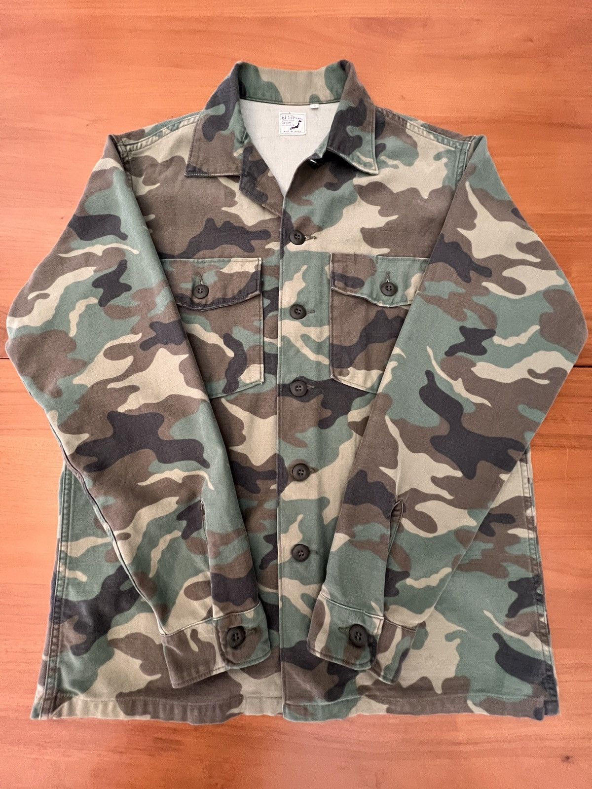 Orslow U.S. Army Fatigue Shirt - Woodland Camo (Size 2/M) Size US M / EU 48-50 / 2 - 1 Thumbnail