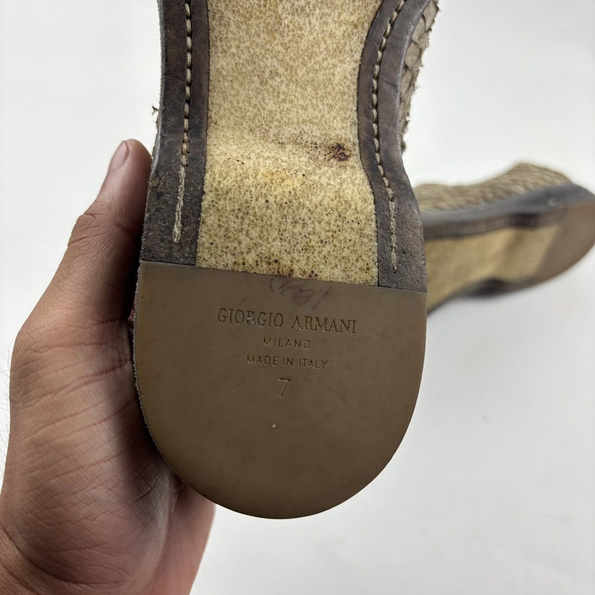 Giorgio Armani Giorgo Armani Pirarucu Oxford Shoes Size US 7 / EU 40 - 8 Thumbnail