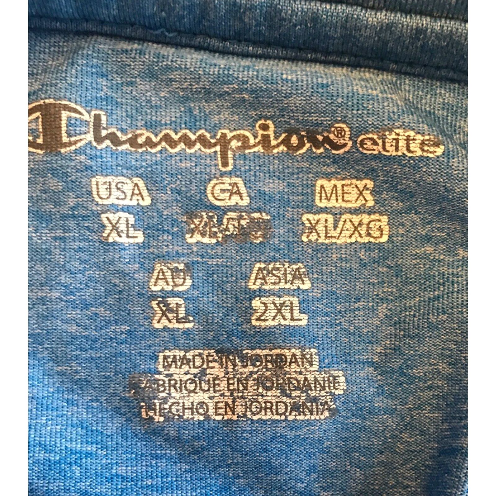 Champion Champion Elite Men T Shirt XL Light Blue Short Sleeve Fitness B382 Mens XL Blue T-Shirt Size US XL / EU 56 / 4 - 3 Thumbnail