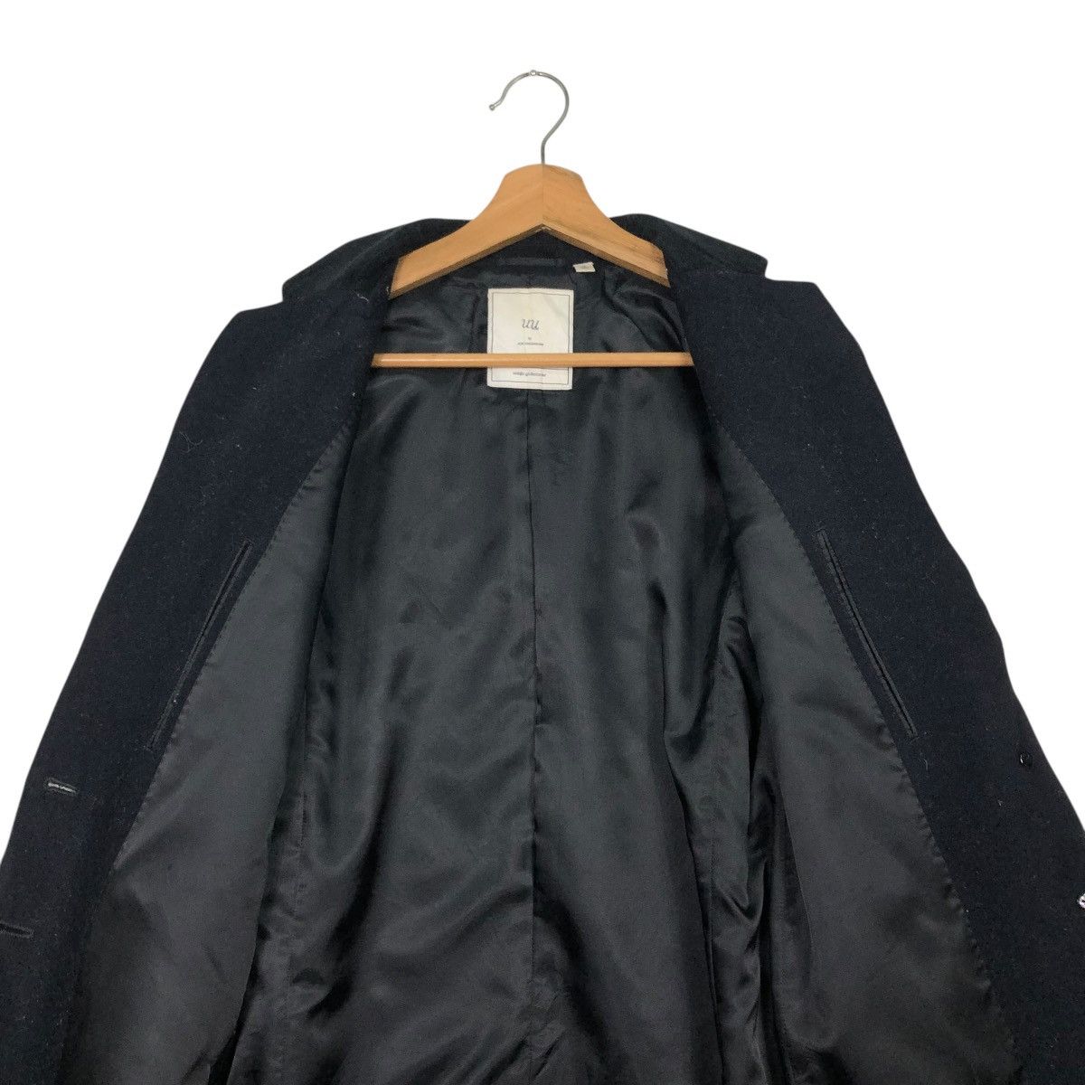 Undercover 🔥RICH BLACK LONG JACKET UNIQLO X UNDERCOVER DOUBLE BREAST Size US M / EU 48-50 / 2 - 16 Thumbnail