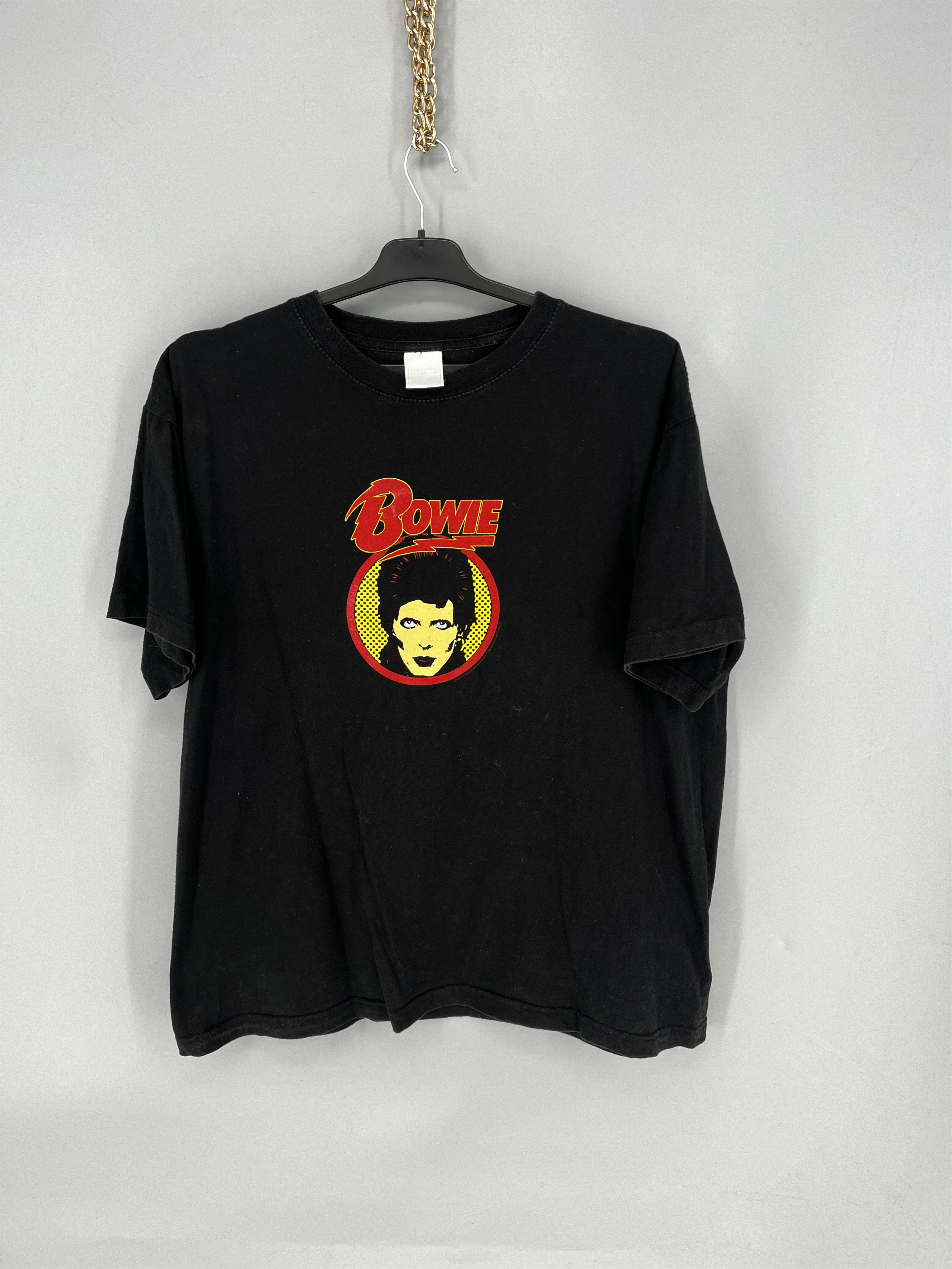 Band Tees Men’s Vintage T-Shirt Bowie 2003 Size L Rock Band Black Size US L / EU 52-54 / 3 - 1 Thumbnail