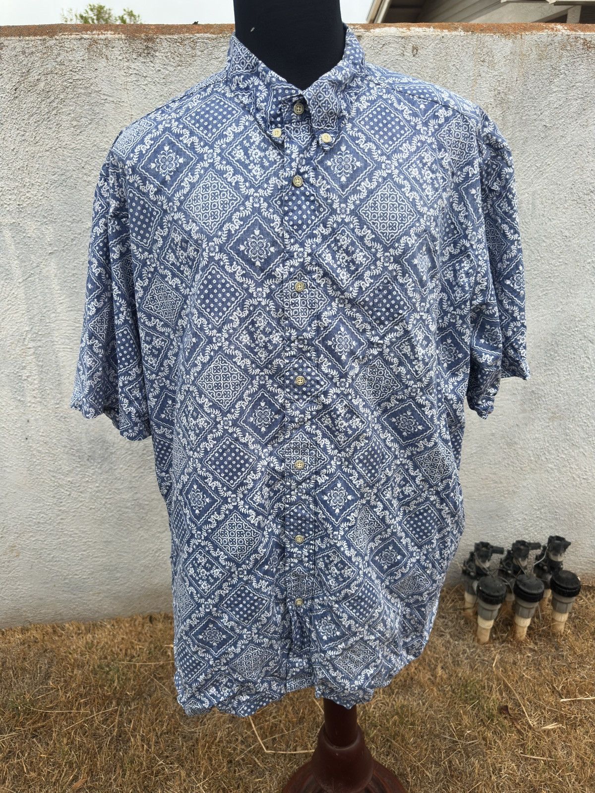 Reyn Spooner PreOwned Reyn Spooner Blue Hawaiian Print Men's 3XL Size US XXL / EU 58 / 5 - 1 Thumbnail