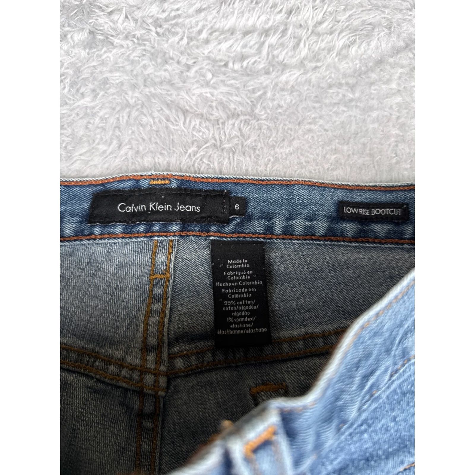 Calvin Klein VINTAGE Calvin Klein Jeans Women 6 Blue Denim Bootcut Cotton Blend Regular Fit 29 Inseam Size 28" / US 6 / IT 42 - 6 Thumbnail