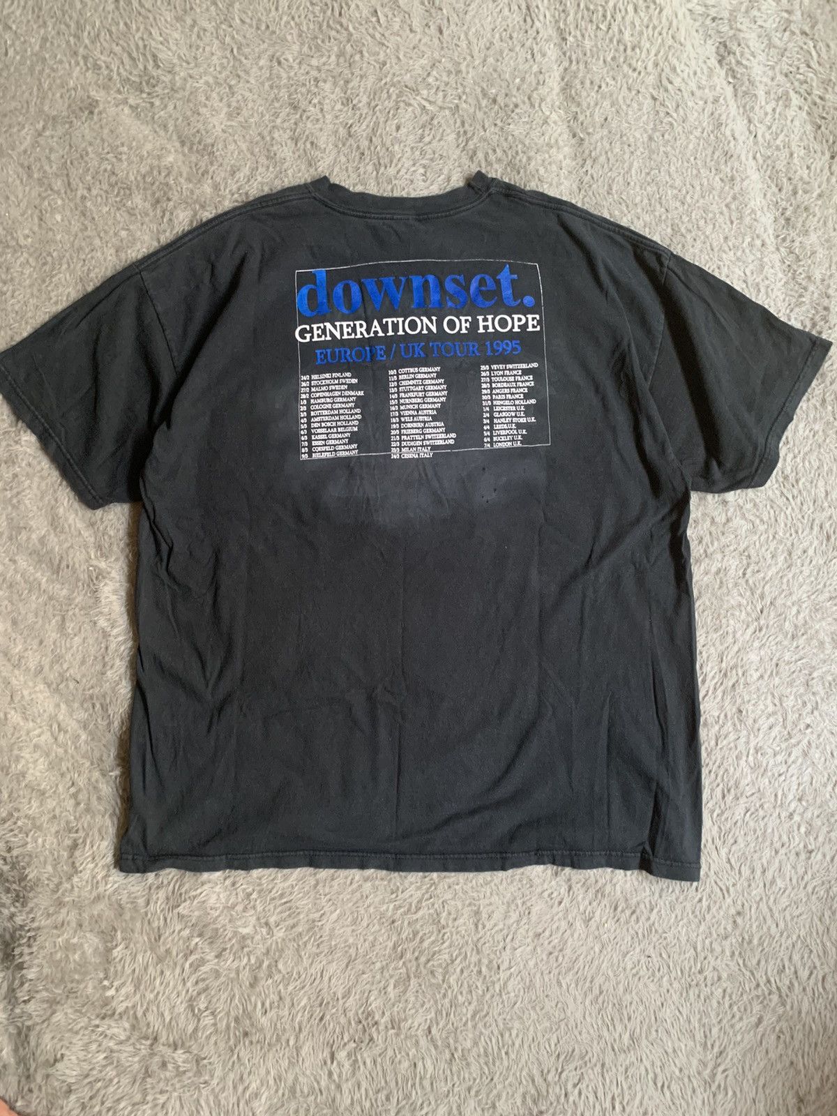 Band Tees Vintage 90s Downset Generation of Hope Eu/Uk Tour 1995 Tee Size US XXL / EU 58 / 5 - 7 Thumbnail