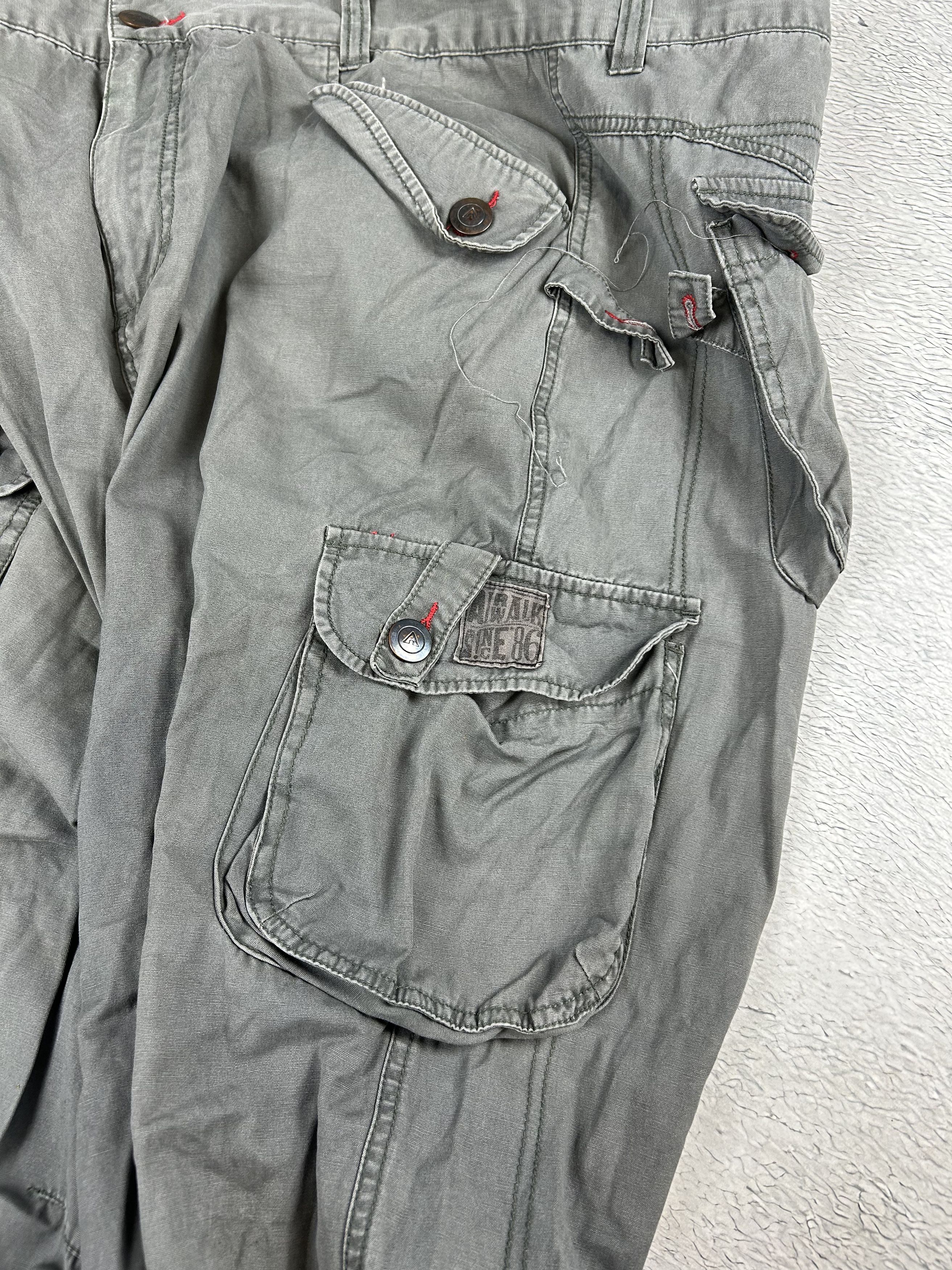 Airwalk × JNCO Vintage Airwalk Cargo Pants Baggy Streetwear Drill Pockets Size US 36 / EU 52 - 3 Thumbnail