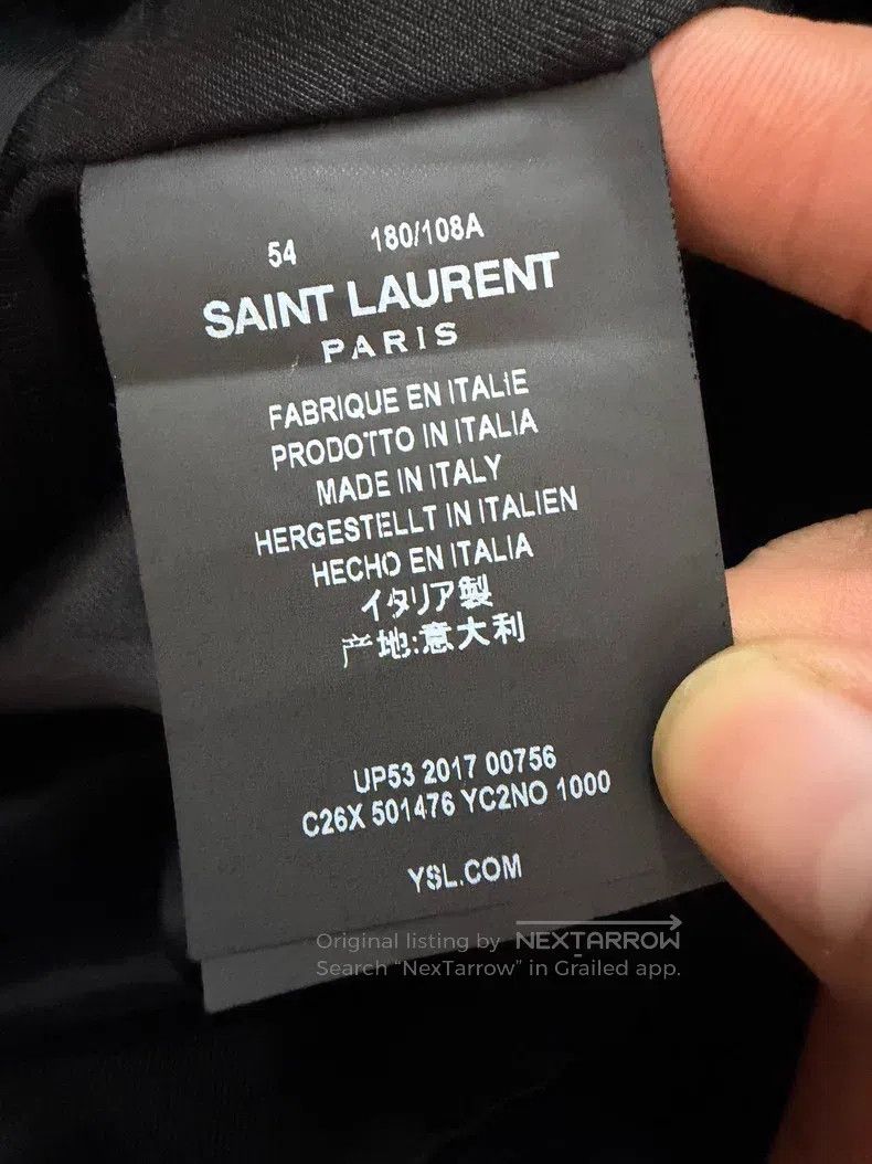 Saint Laurent Paris Saint Laurent Paris Sheep Leather Lapel Leather Jacket Bla Size US L / EU 52-54 / 3 - 4 Thumbnail