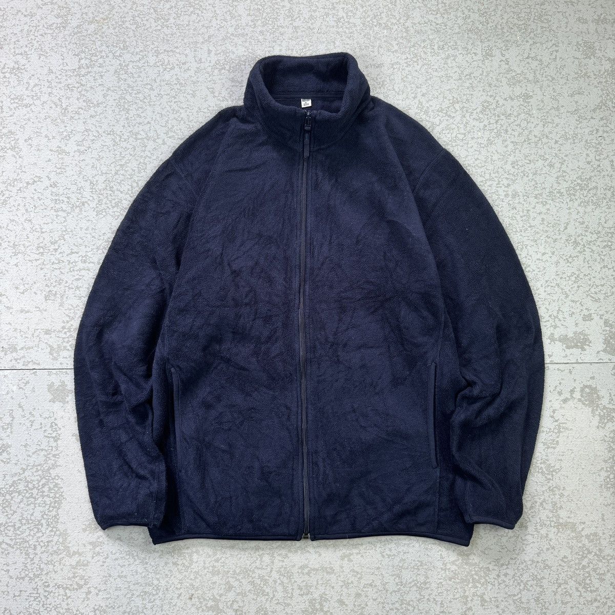 Japanese Brand × Uniqlo 💥Uniqlo Dark Blue Fleece Jacket Size US XL / EU 56 / 4 - 1 Thumbnail