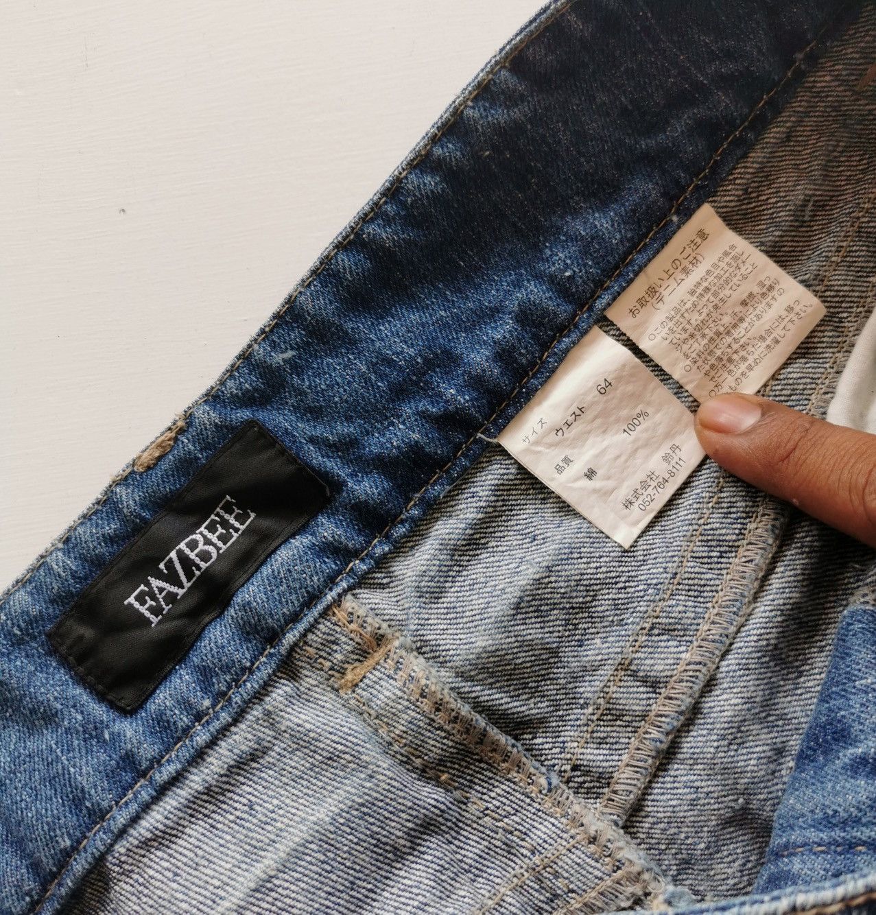 Japanese Brand Fazbee Japan British Flag Distressed Style Denim Jeans Size 30" / US 8 / IT 44 - 7 Thumbnail