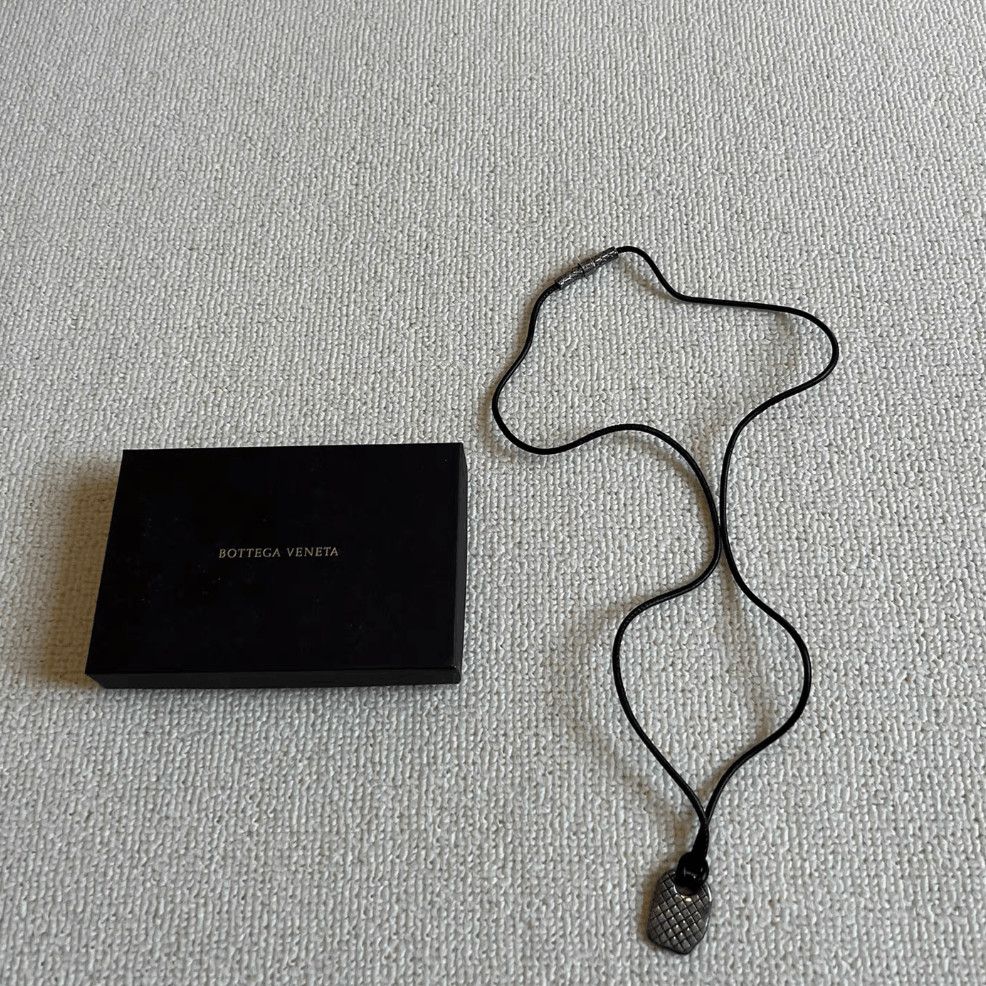 Bottega Veneta Bottega Veneta Silver Tag Necklace-2508 Size ONE SIZE - 1 Thumbnail