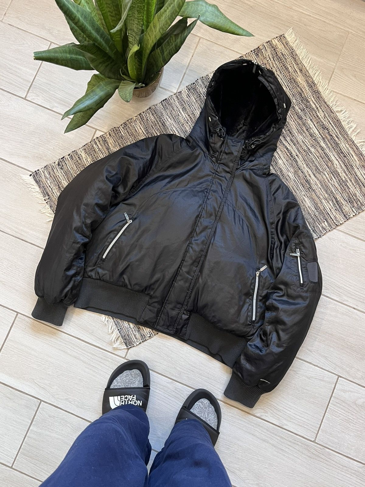 Nike × Vintage Rare Vintage Nike down jacket bomber black opium Alaska Size XL / US 12-14 / IT 48-50 - 1 Thumbnail
