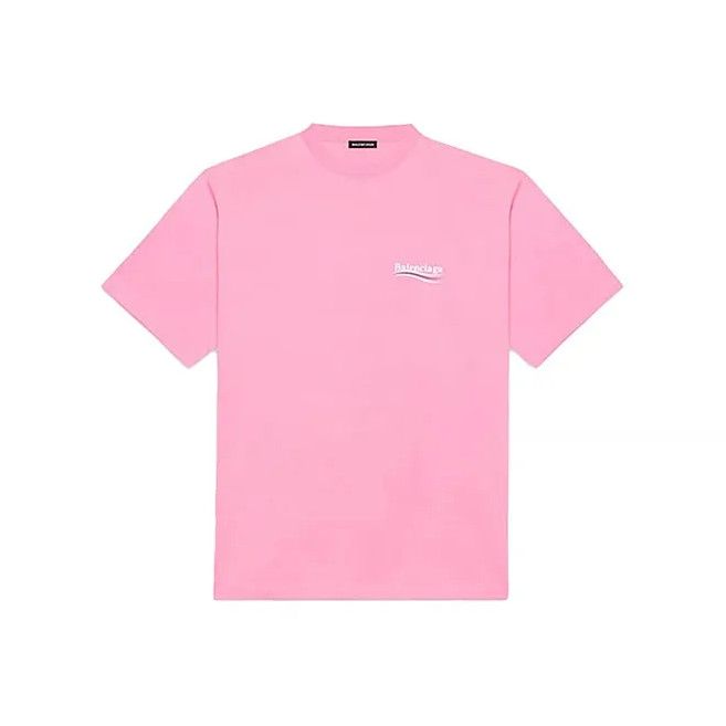 Balenciaga Balenciaga Logo Print Pink Cotton T-Shirt Size US S / EU 44-46 / 1 - 1 Thumbnail
