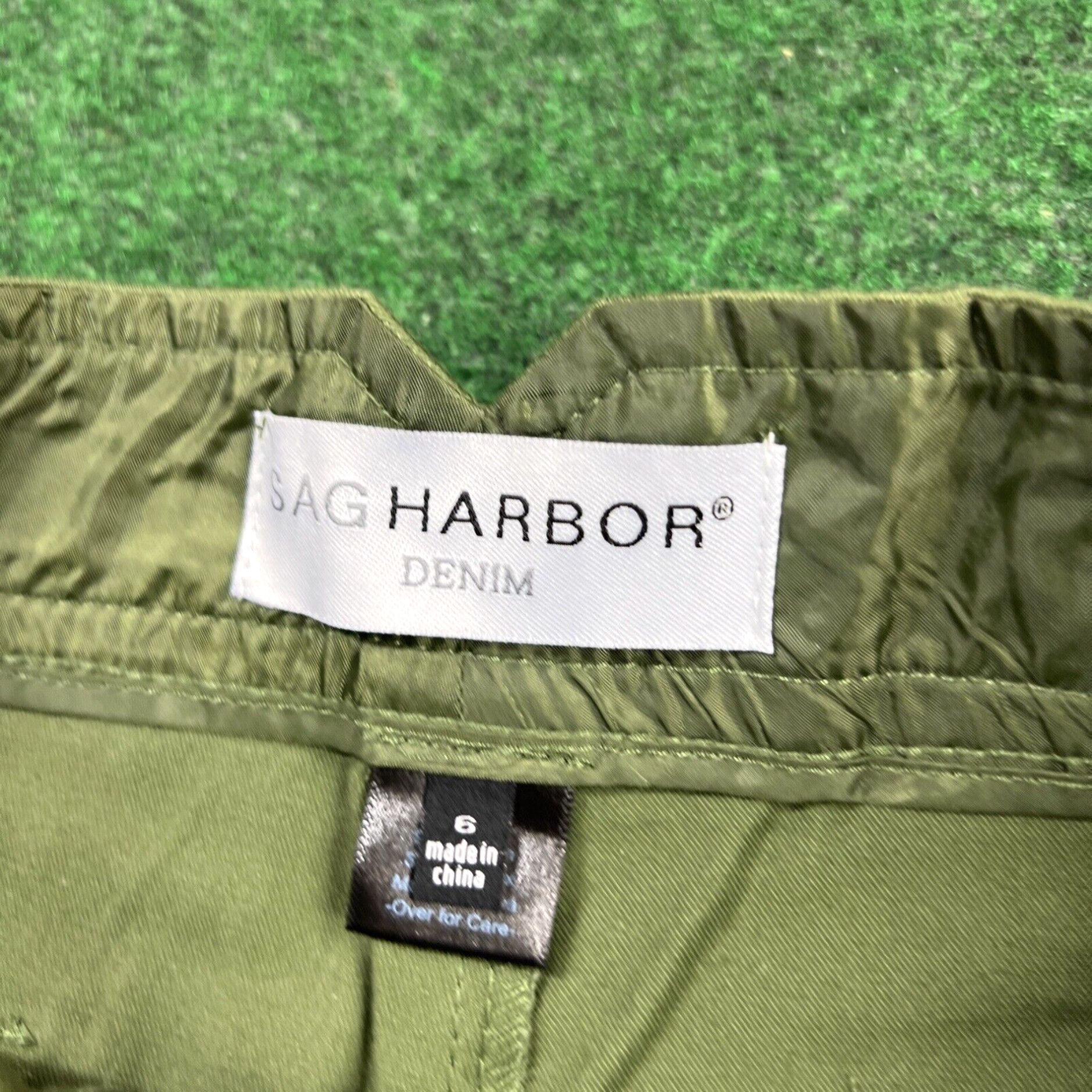 Vintage Sagharbor Denim Green 6 Shorts Smooth Measures 32 New W Tags Size 28" / US 6 / IT 42 - 5 Thumbnail