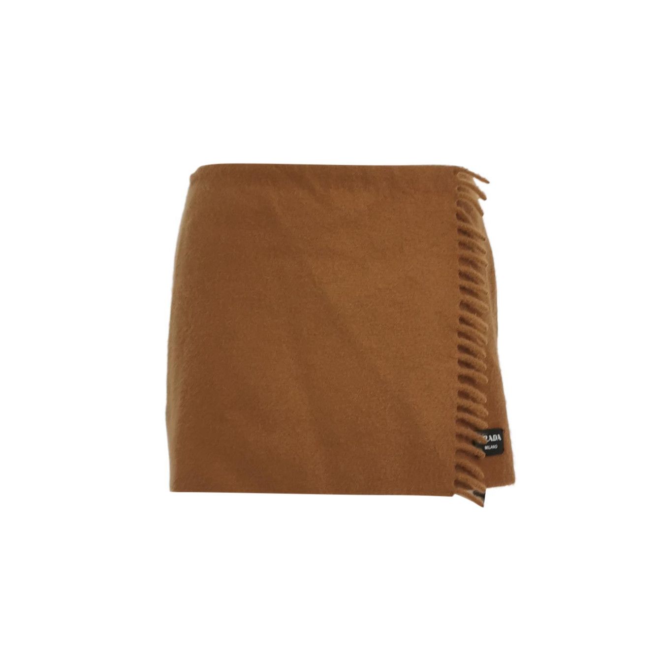 Prada Prada Brown Cashmere Mini Skirt Size 36 Size 25" / US 0 / IT 36 - 1 Thumbnail