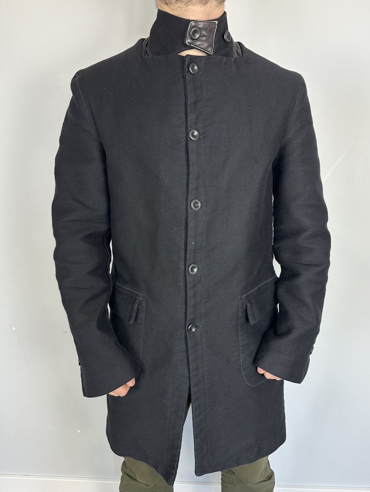 hannes roether Hannes Roether Men's Cotton Coat Jacket Size L/M Black Size US L / EU 52-54 / 3 - 5 Thumbnail