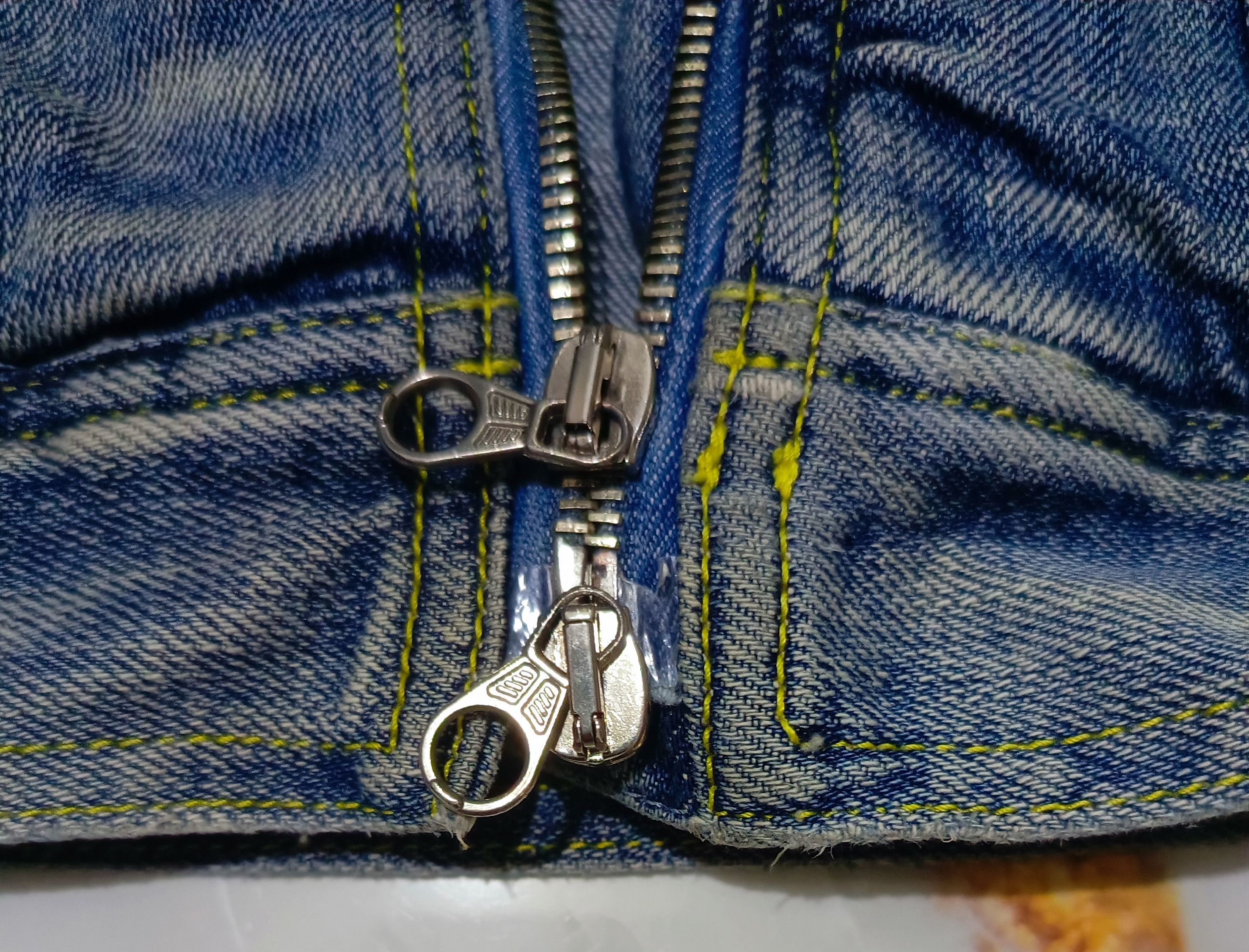 If Six Was Nine Benetton Italy 2 zip up rider multi pocket Denim Jacket Size XS / US 0-2 / IT 36-38 - 5 Thumbnail