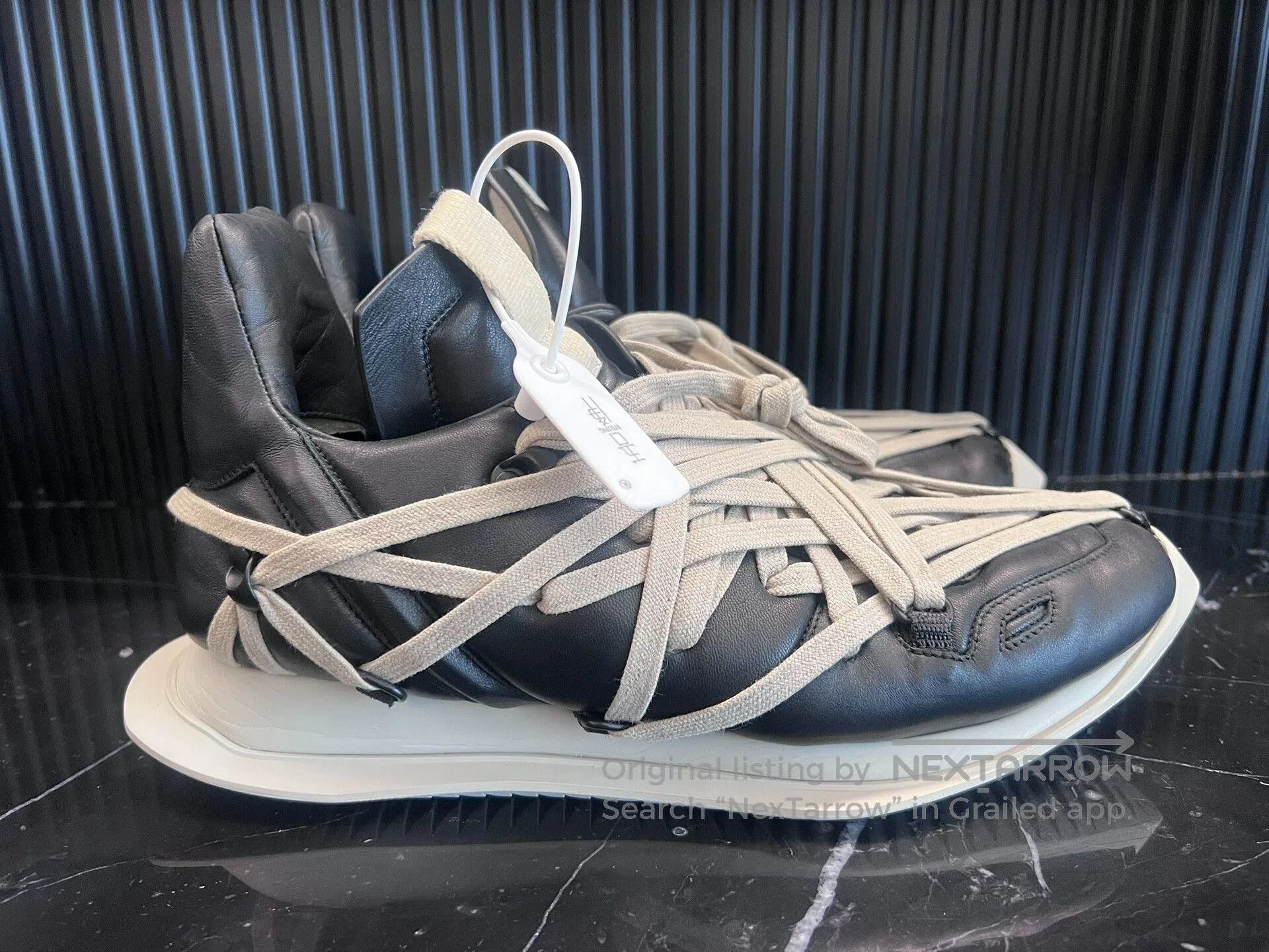 Rick Owens rick owens edgy tie-up sneaker design. Size US 8 / EU 41 - 4 Thumbnail