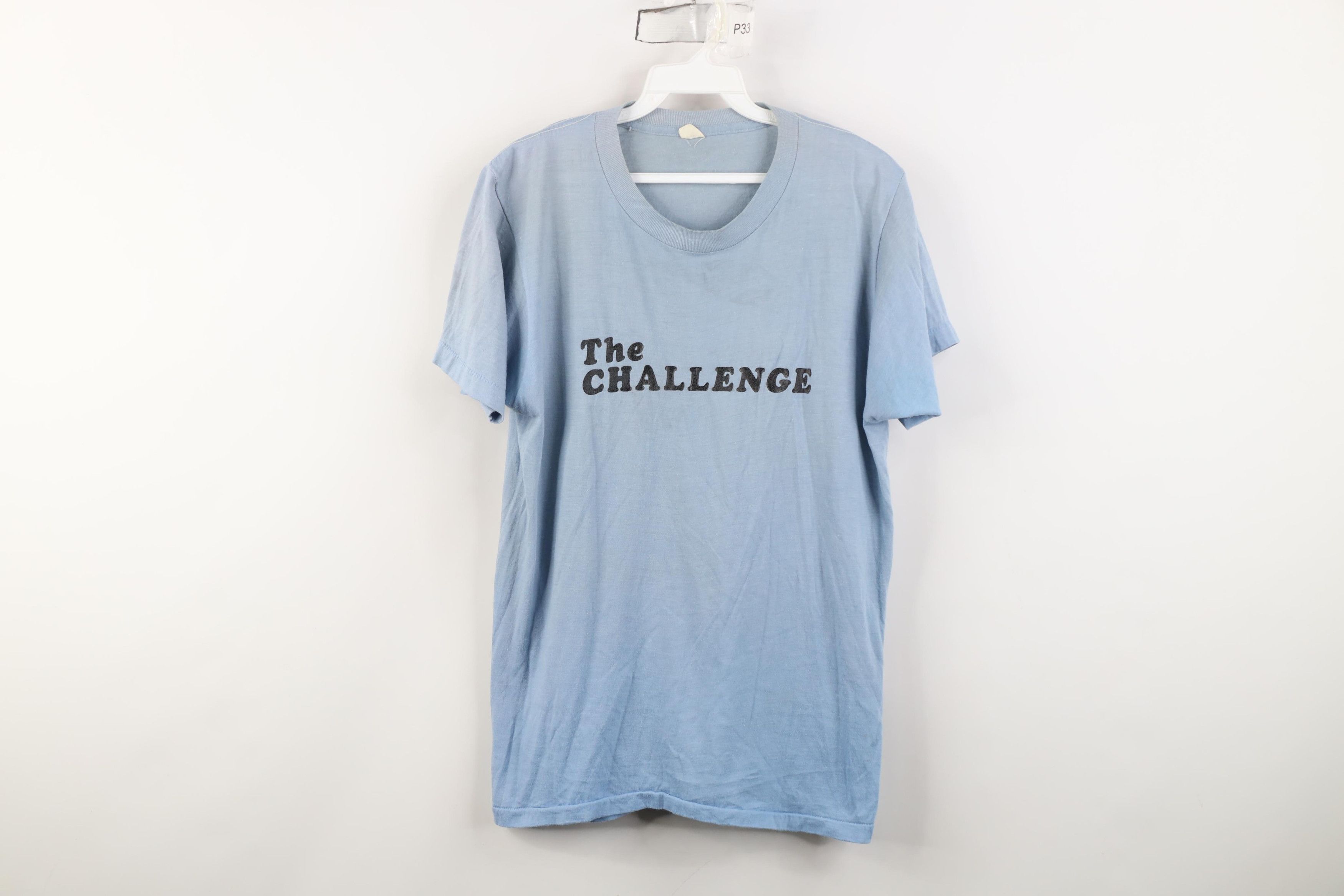 Vintage Vintage 90s MTV The Challenge TV Shoes T-Shirt Blue USA Size US L / EU 52-54 / 3 - 1 Thumbnail