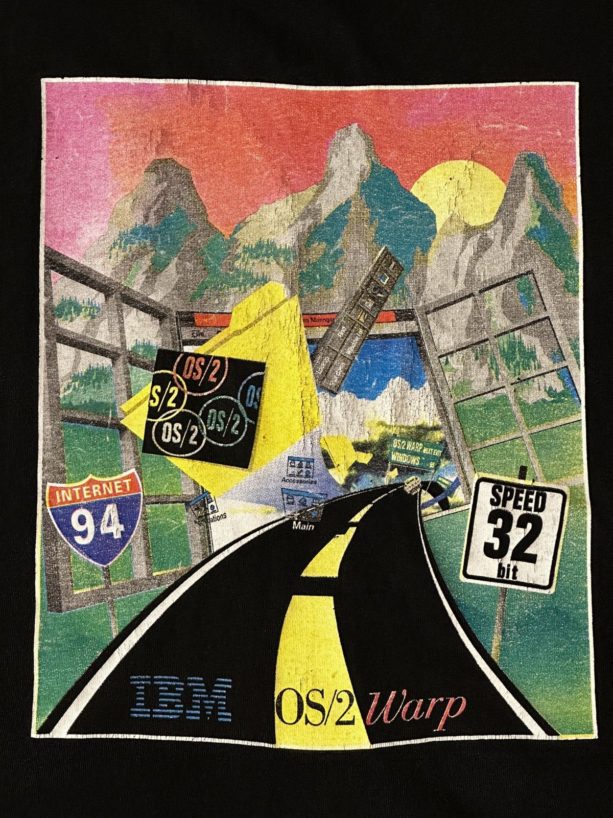 Apple × Microsoft × Vintage 1994 IBM OS/2 Warp 3 Tee Size US L / EU 52-54 / 3 - 3 Thumbnail