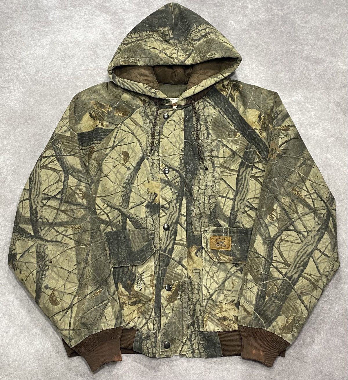 Vintage 1994 Vintage Duxbak RealTree Hooded Bomber Heavy Jacket Size US XL / EU 56 / 4 - 1 Thumbnail