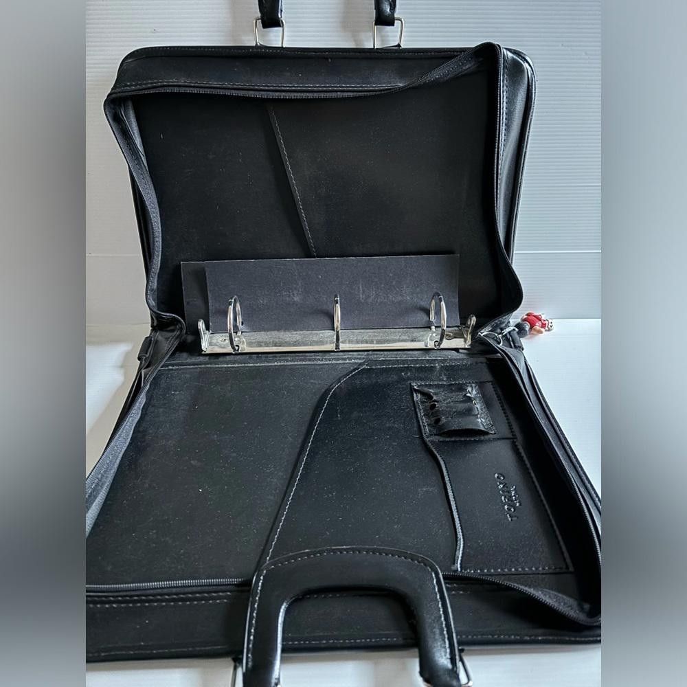 Designer Torino Black Leather Binder Size ONE SIZE - 4 Thumbnail
