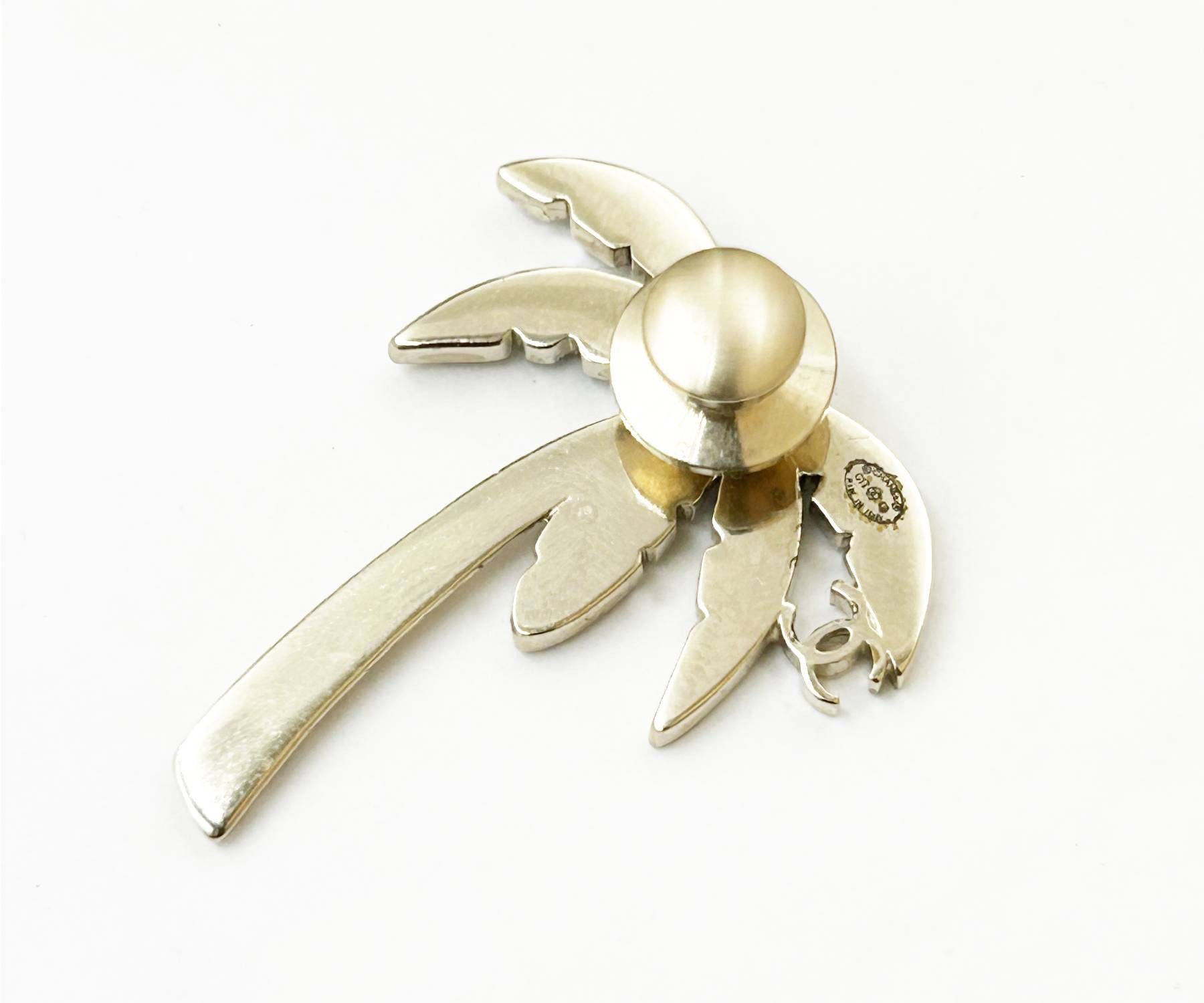 Chanel Chanel Light Gold Palm Tree Pearl Pin Size ONE SIZE - 3 Thumbnail