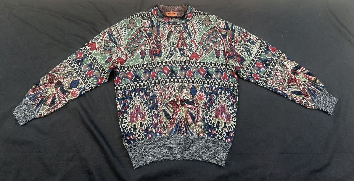 Missoni Vintage Missoni Italy Poker Card Knitwear Wool Sweater Size US M / EU 48-50 / 2 - 21 Thumbnail