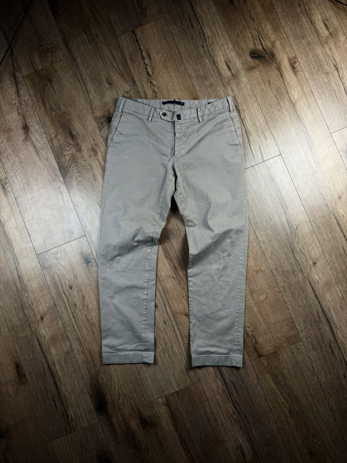 Incotex Incotex Comfort Chino Pants – IT50 / W34 Slim Fit Beige Size US 34 / EU 50 - 1 Thumbnail