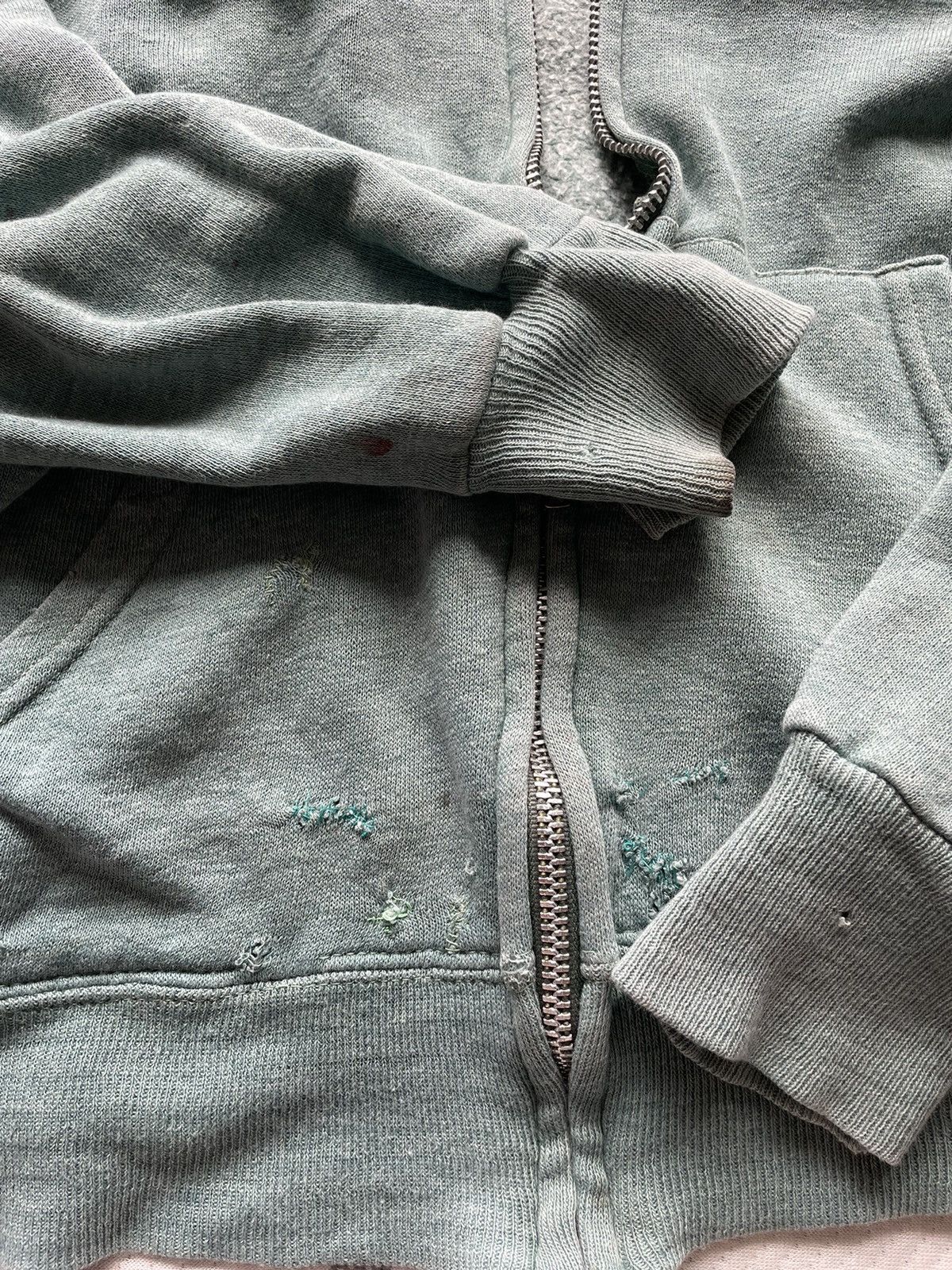 RRL Ralph Lauren Vintage 1950s Faded Green Hoodie Size M Talon Zipper Size US M / EU 48-50 / 2 - 8 Thumbnail