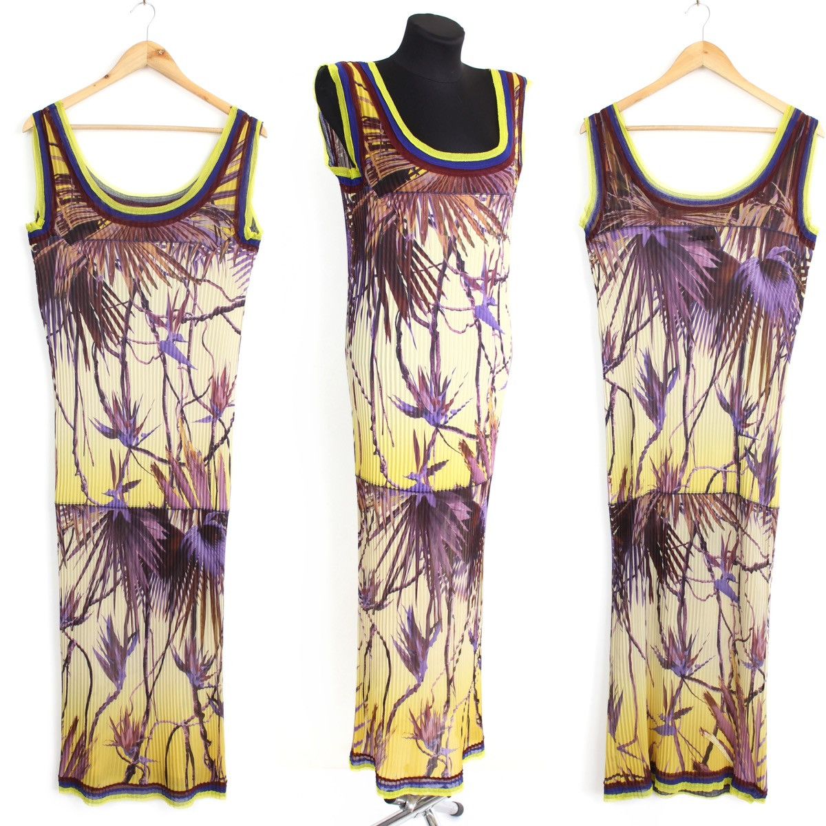 Jean Paul Gaultier Jean Paul Gaultier Vintage 90s Abstract Floral Maxi Dress Size S / US 4 / IT 40 - 12 Thumbnail
