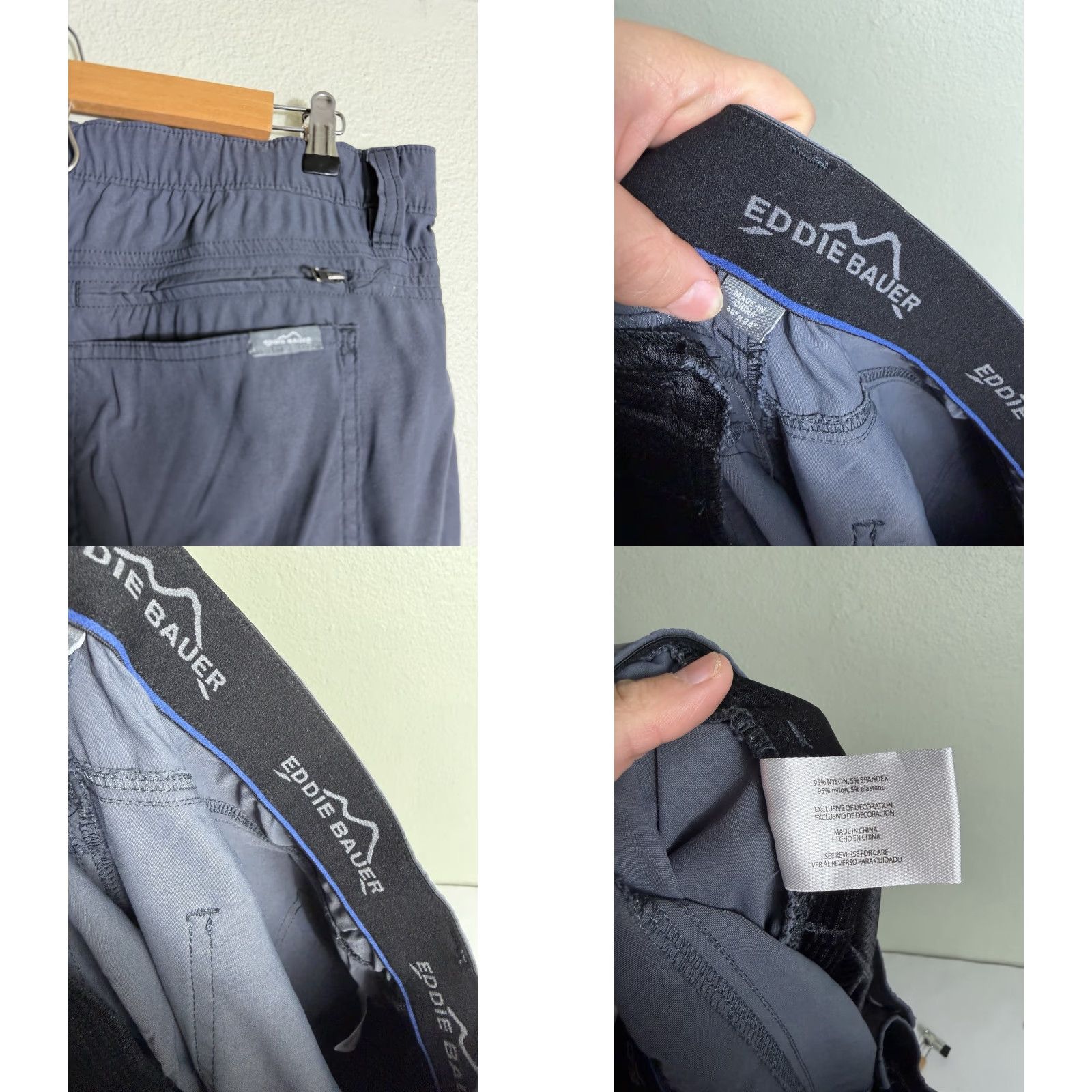 Eddie Bauer Eddie Bauer Adventure Trek Pants Gray Mens 36x34 Nylon Hiking Regular Pants Mens Gray Adventure Trek Nylon 36x34 Size US 36 / EU 52 - 9 Thumbnail