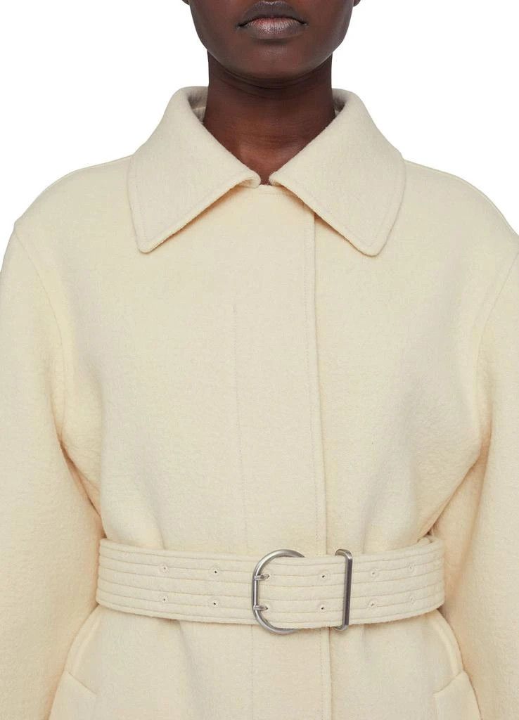 Jil Sander o1w1db10825 Belted Coat in Ivory Size M / US 6-8 / IT 42-44 - 4 Thumbnail