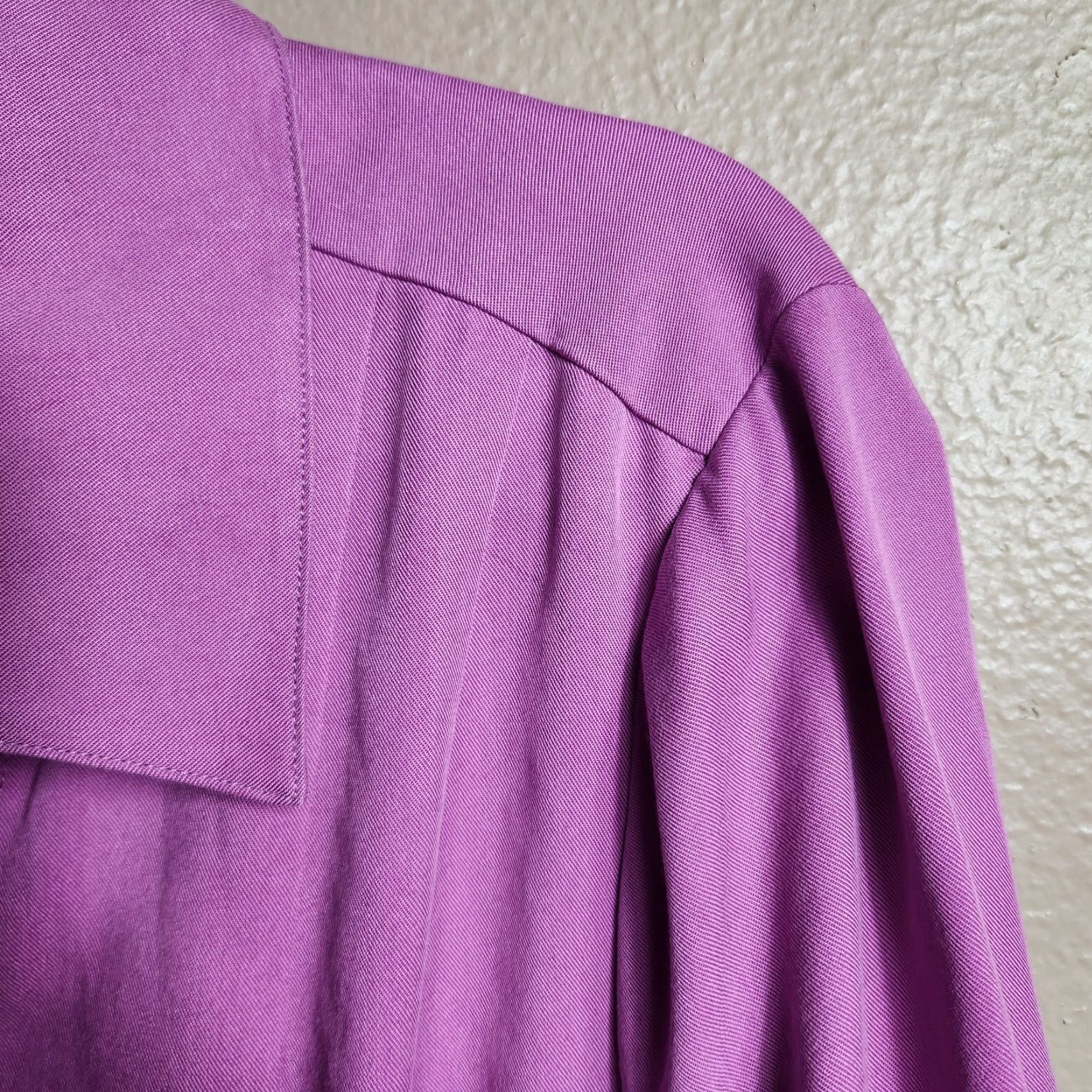Soft Surroundings Soft Surroundings Womens Pink Lilac Washed Tencel Roll Tab Sleeve Tunic-Size L Size L / US 10 / IT 46 - 4 Thumbnail