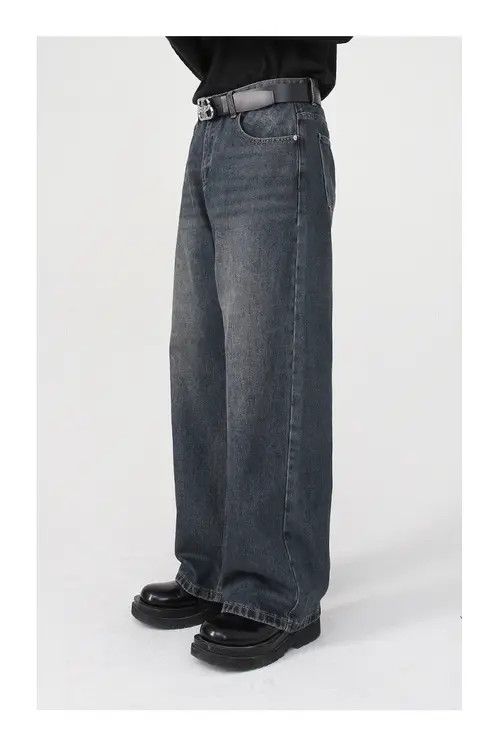 VIBE Japanese loose trendy straight washed jeans Size US 32 / EU 48 - 8 Thumbnail