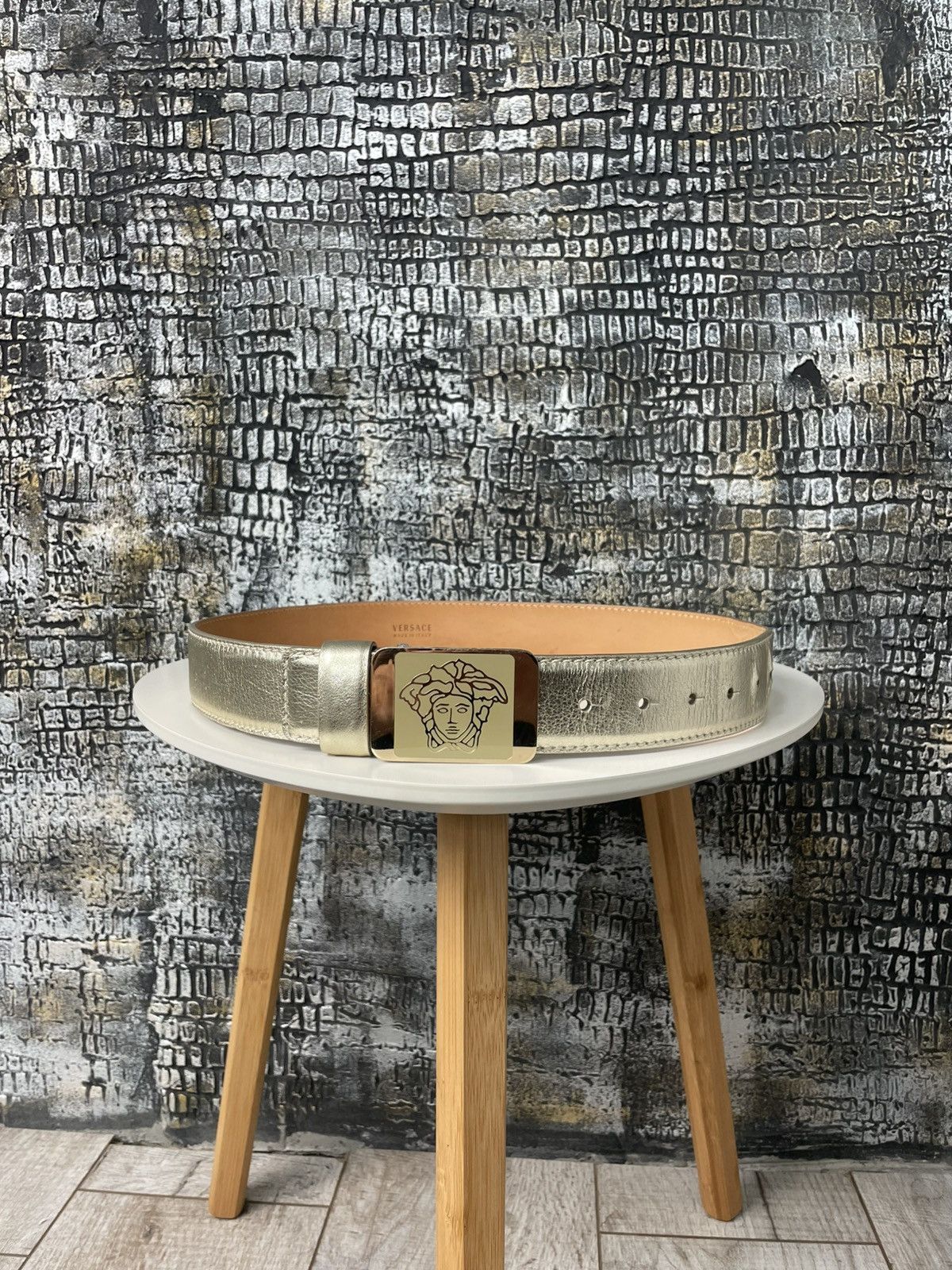 Versace Versace Medusa Buckle Leather Belt Size ONE SIZE - 2 Thumbnail