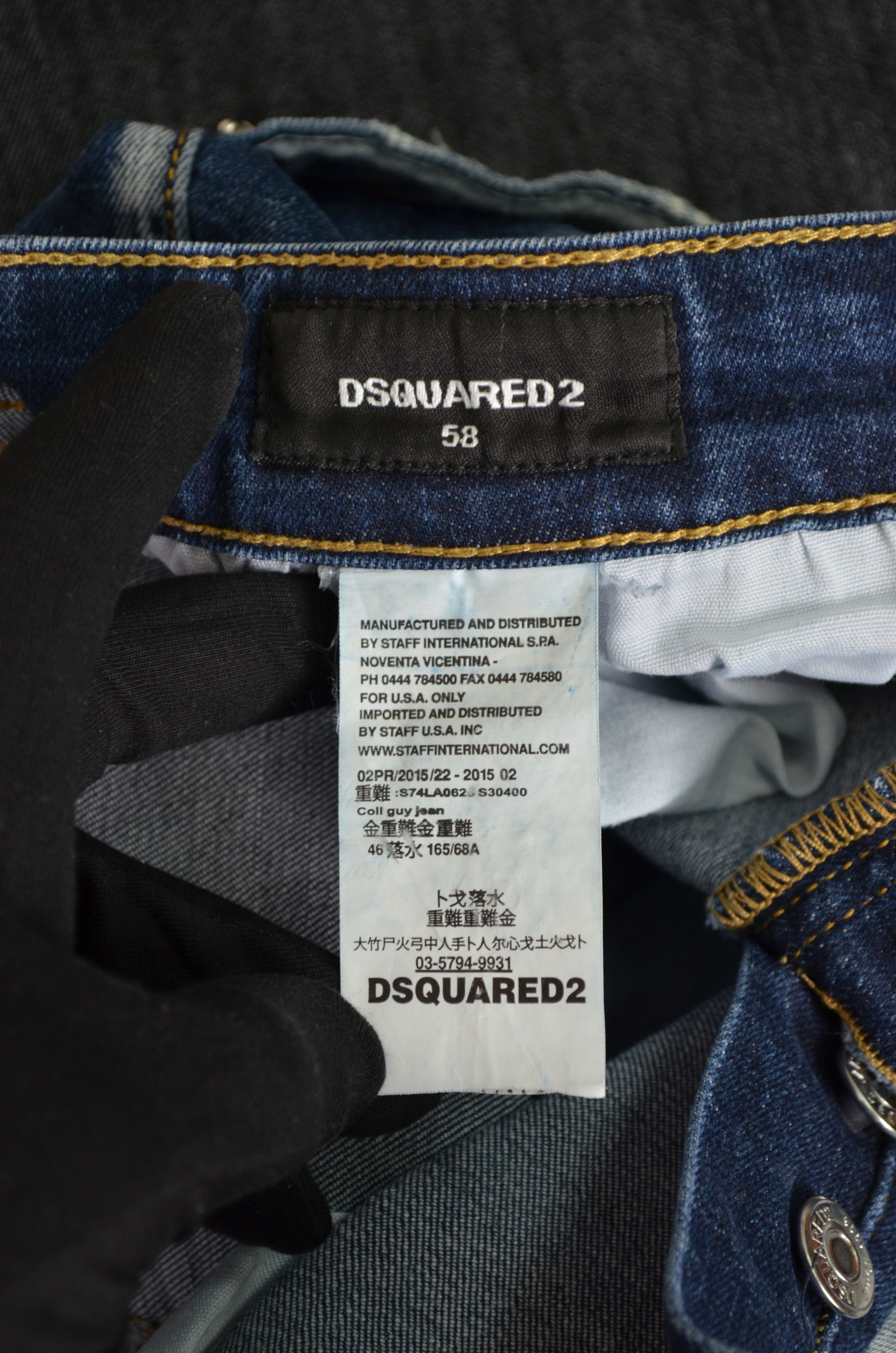 Designer × Dsquared2 Dsquared2 Cool Guy Blue Painted Distressed Slim Jeans Sz W34 Size US 34 / EU 50 - 16 Thumbnail