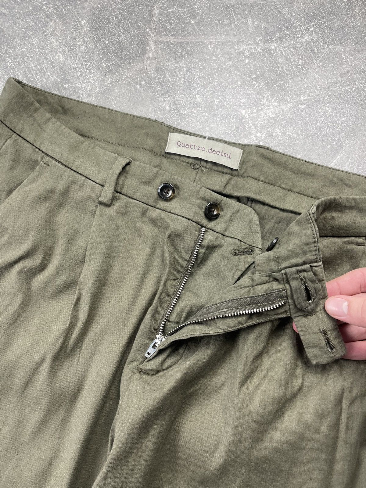 Other Quattro.decimi Olive Green Italian Avant Garde Cotton Pants Size US 32 / EU 48 - 10 Thumbnail
