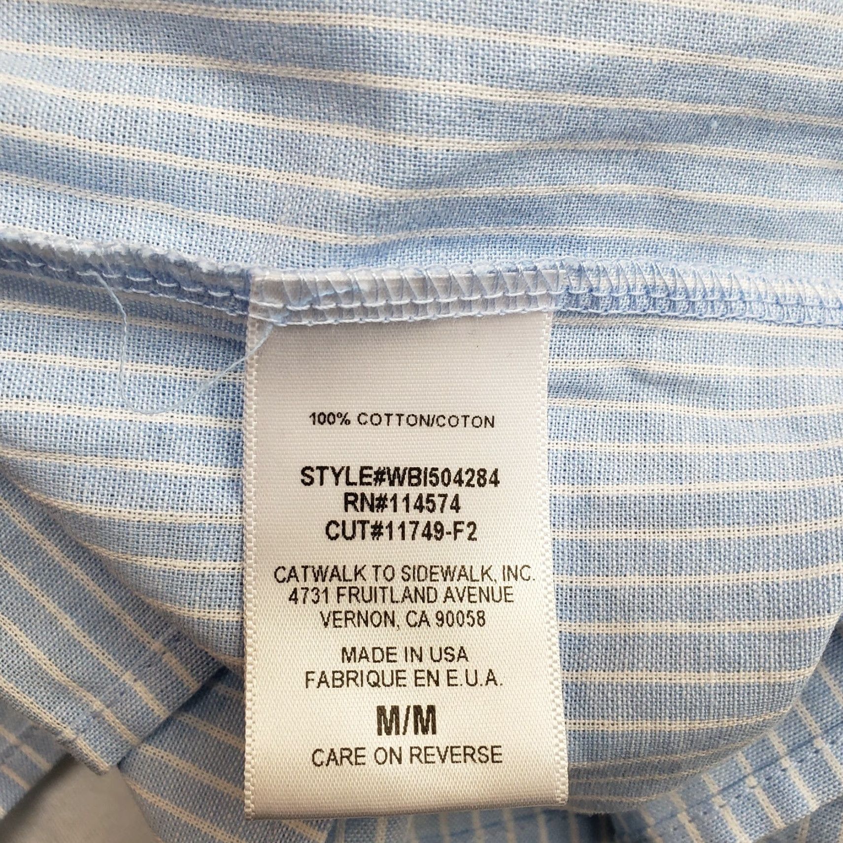 Vintage Pleione Womens Striped Top Shirt 3/4 Sleeve Blue White Ruffle Hem Cotton M Womens Size M / US 6-8 / IT 42-44 - 6 Thumbnail
