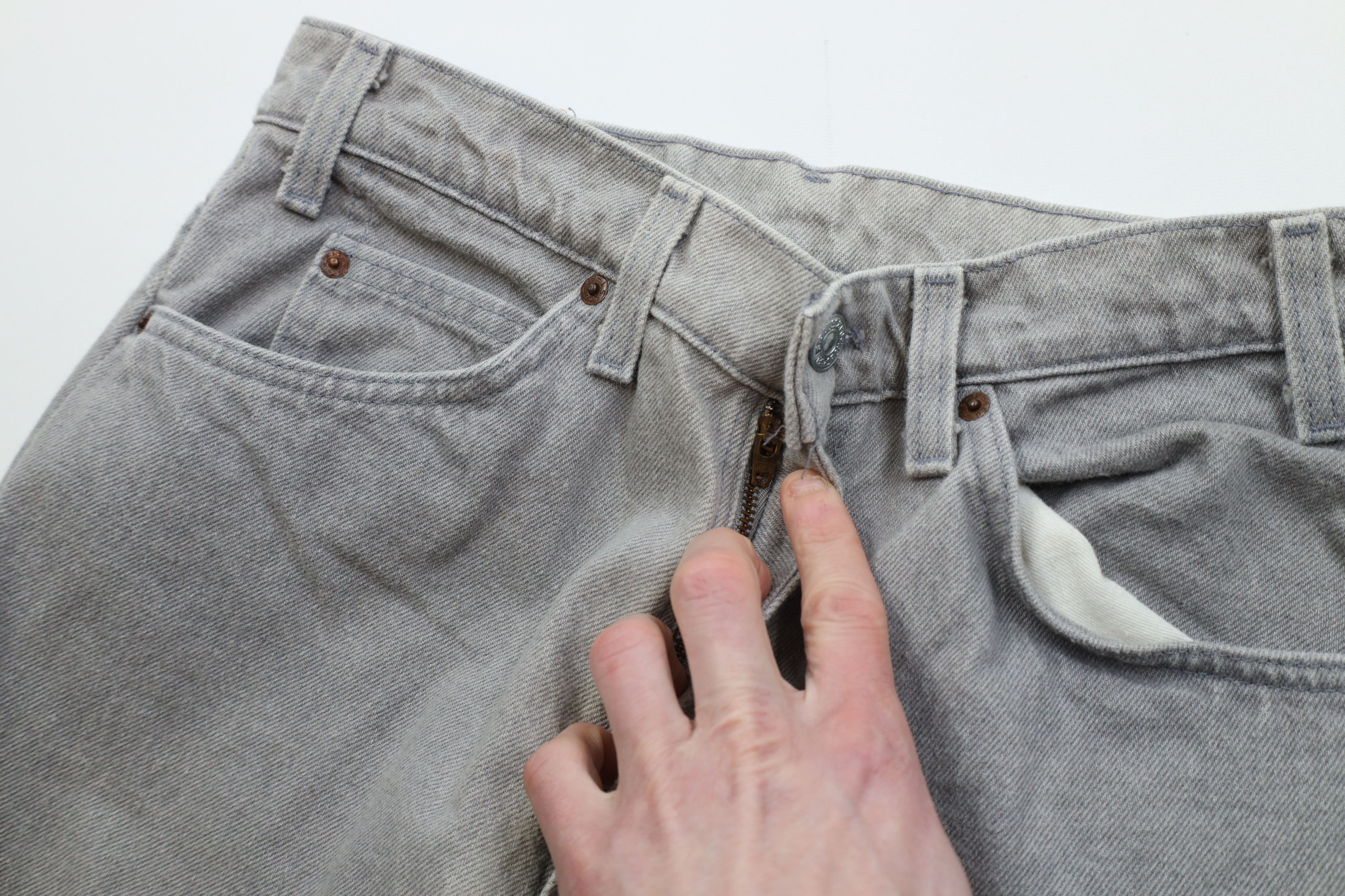 Levi's Vintage 80s Levis 40509 Straight Leg Denim Jeans Gray USA Size US 32 / EU 48 - 8 Thumbnail