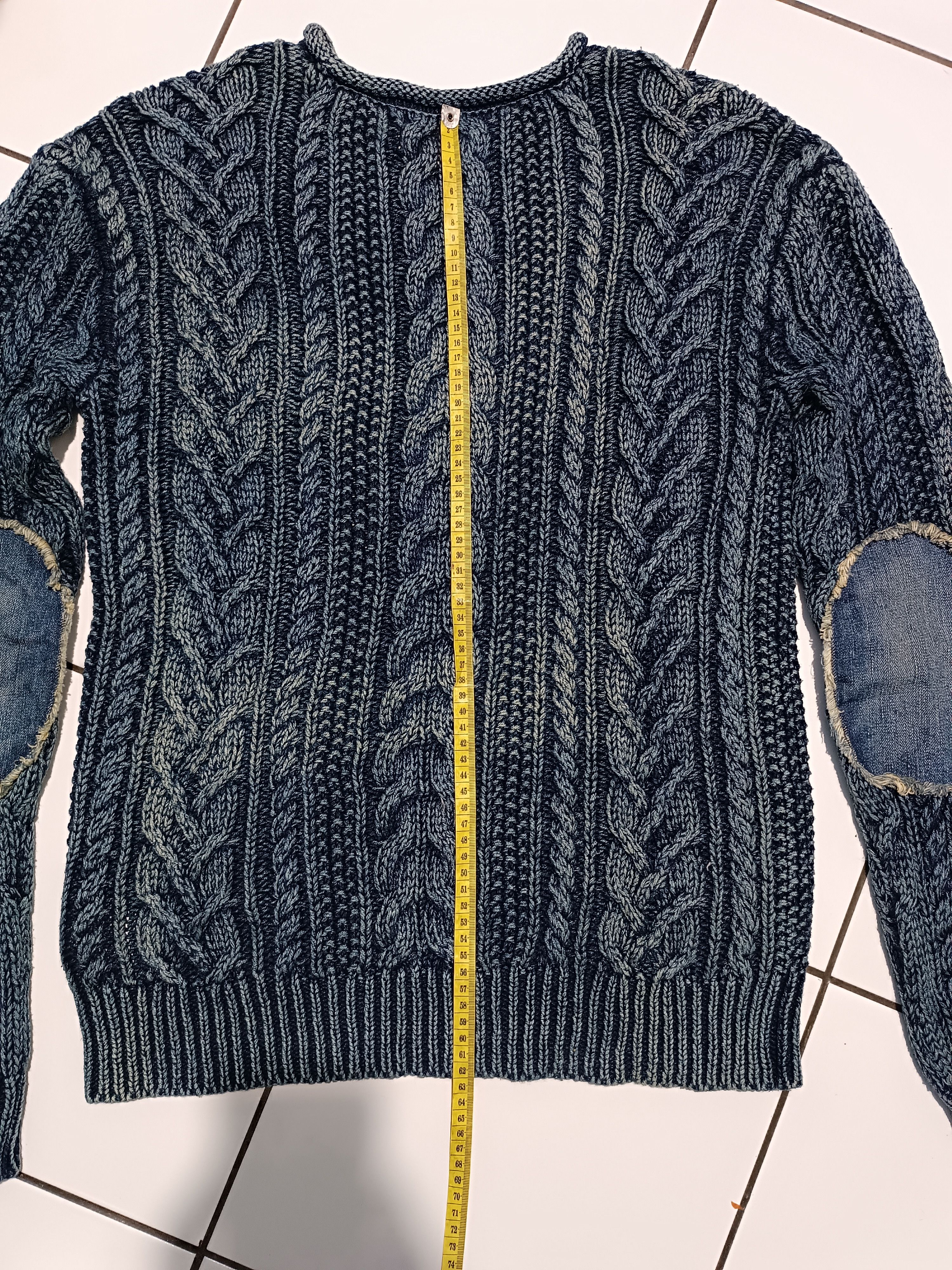 Denim & Supply Ralph Lauren Sweater Knit Indigo Dyed Wash Elbow Patch Denim Size US M / EU 48-50 / 2 - 18 Thumbnail