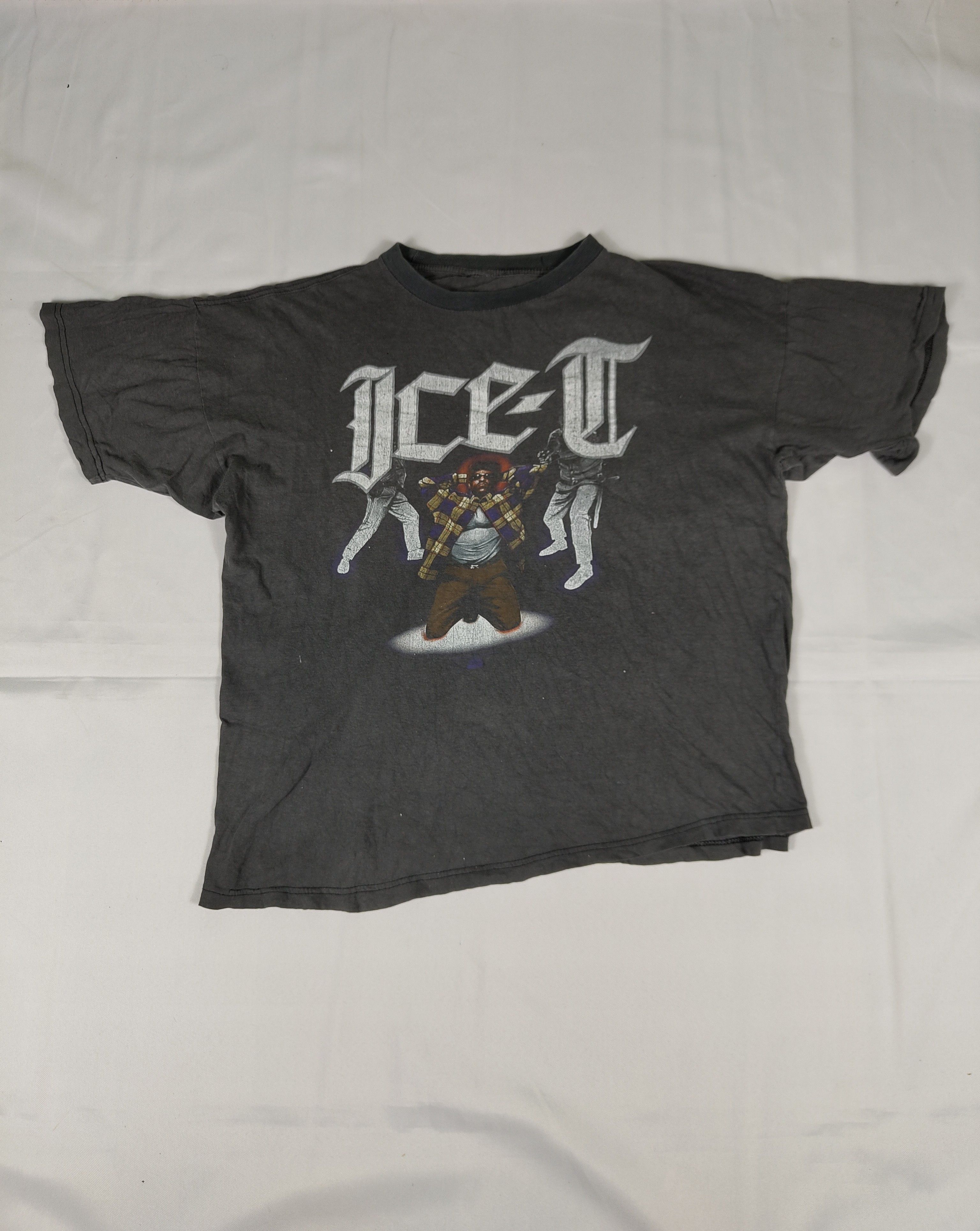 image of Band Tees x Rap Tees 92' Vintage Ice-T Orginal Gangster T-Shirt in Grey, Men's (Size XL)