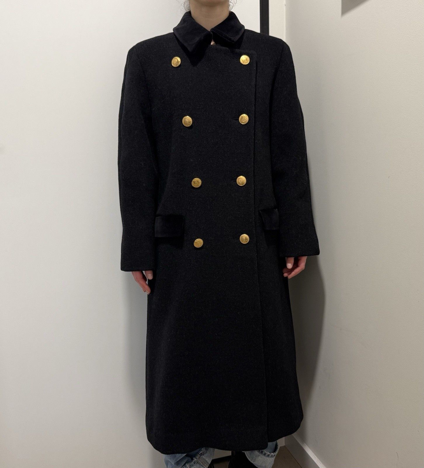 Dior Vintage Christian Dior Wool Womens Coat Double Breasted Size XL / US 12-14 / IT 48-50 - 3 Thumbnail