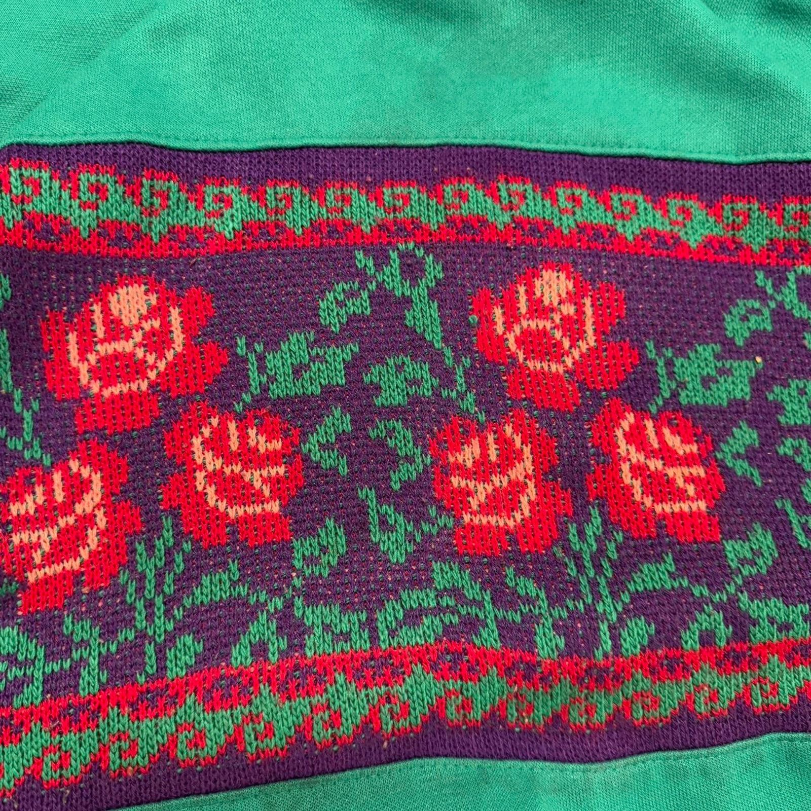 Other Women’s Vintage 90’s Floral Knit Crewneck – Size Large Size L / US 10 / IT 46 - 5 Thumbnail
