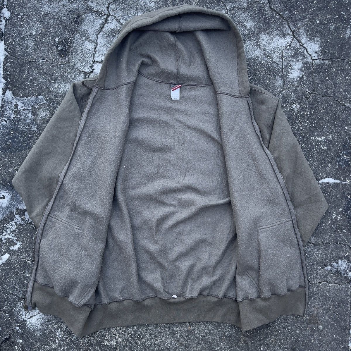Vintage Vintage PROSPIRIT Blank Olive Full Zip Hoodie Size US L / EU 52-54 / 3 - 4 Thumbnail