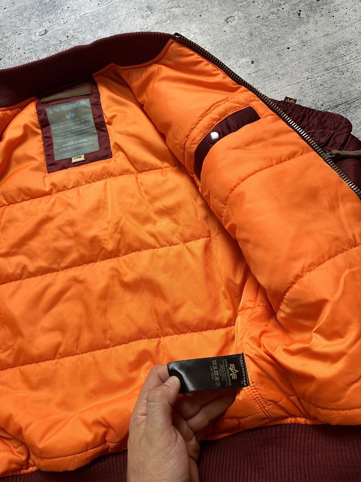 Alpha Industries Alpha Industries MA-1 Bomber Jacket Y2K Hype Jacket Size L / US 10 / IT 46 - 6 Thumbnail