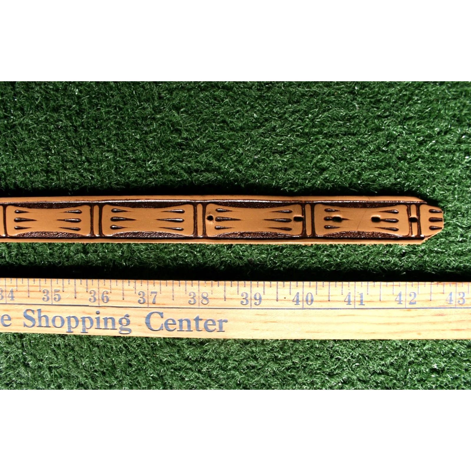 Vintage VINTAGE GLICK Belt Skinny Leather Tan Sz. 38 (Shortened) Women Size ONE SIZE - 5 Thumbnail